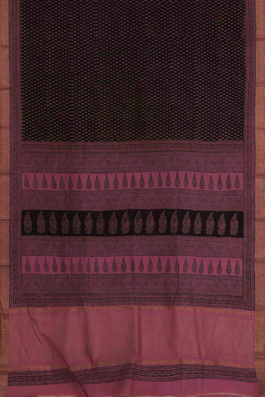 Black Mangalagiri Cotton Saree