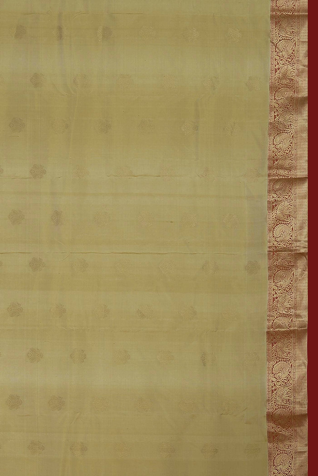 Beige Kanchipuram Silk Saree