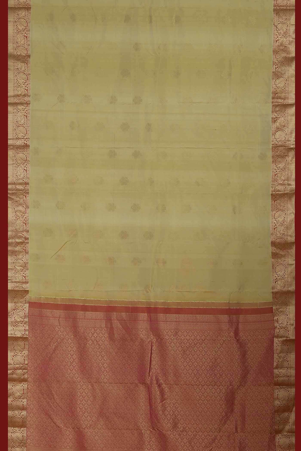 Beige Kanchipuram Silk Saree