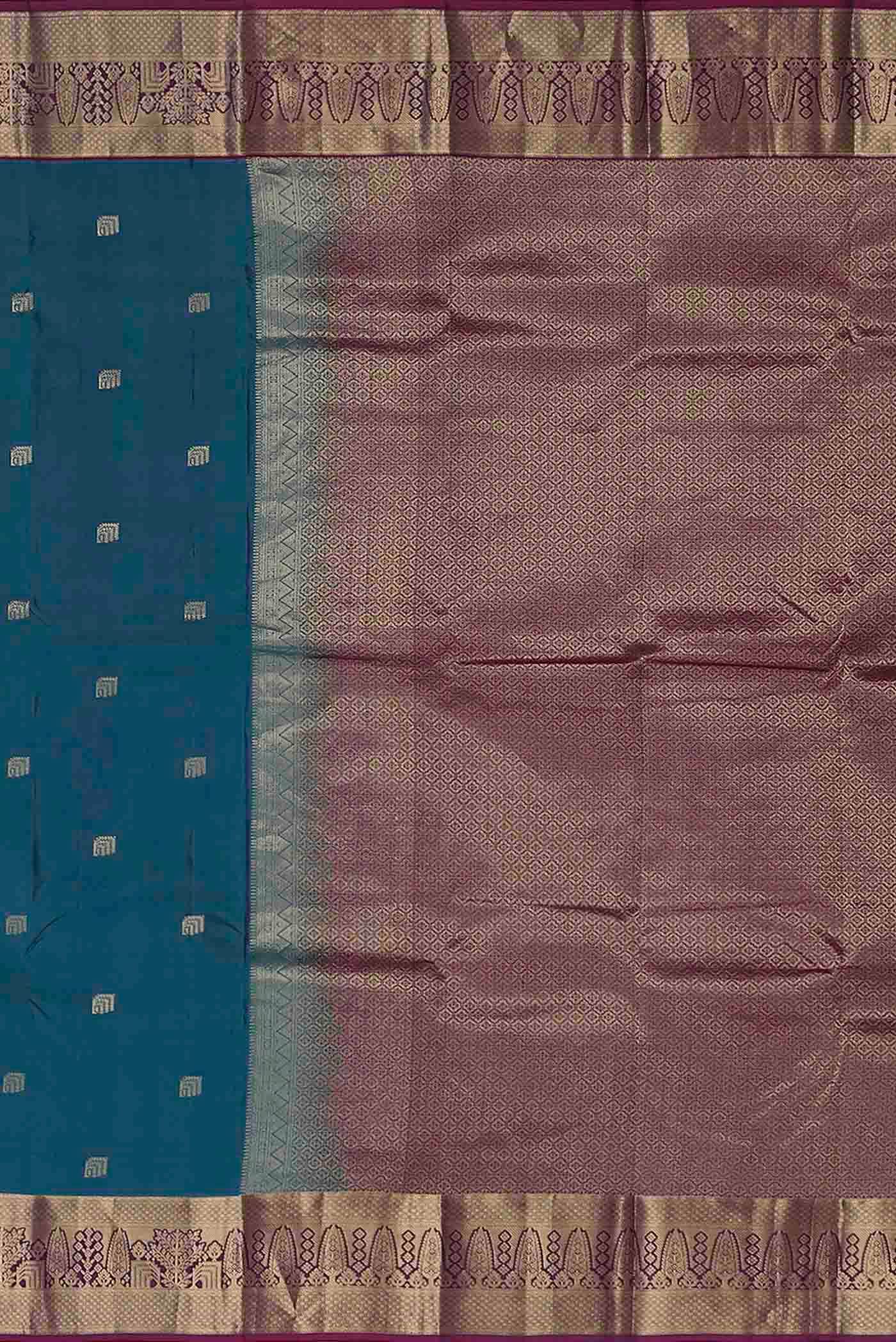 Blue Kanchipuram Silk Saree