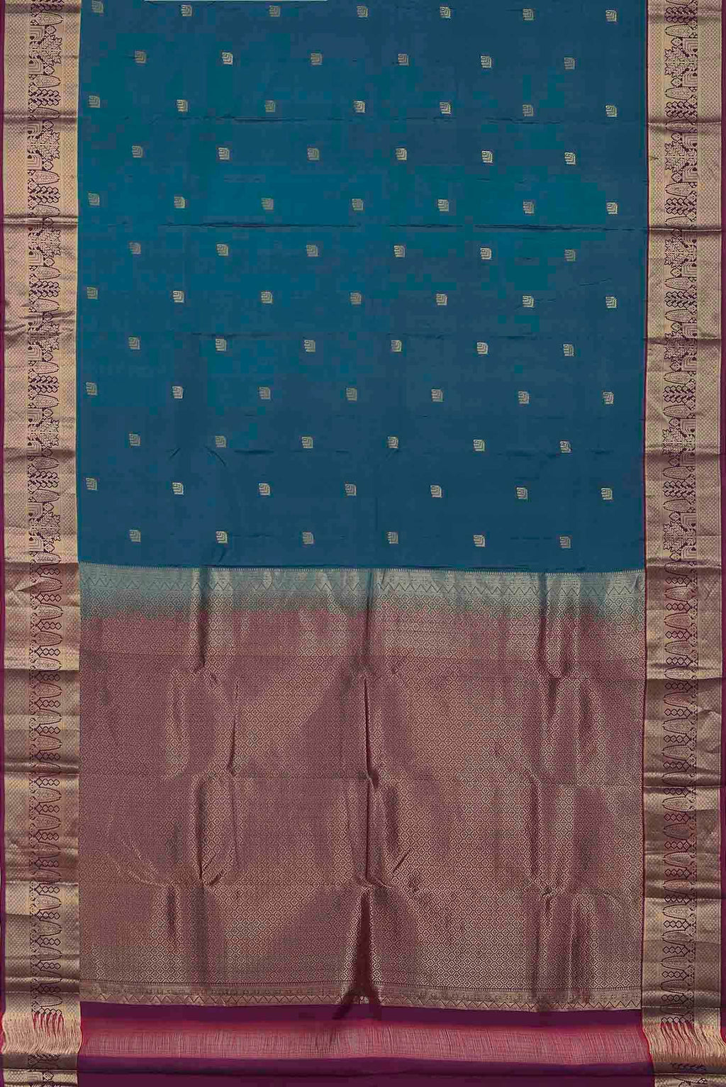 Blue Kanchipuram Silk Saree