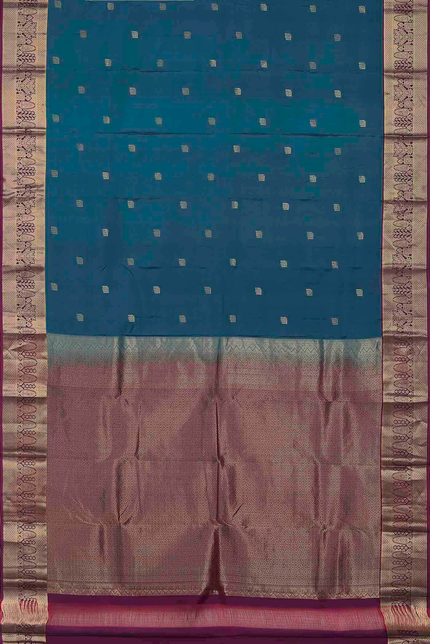 Blue Kanchipuram Silk Saree