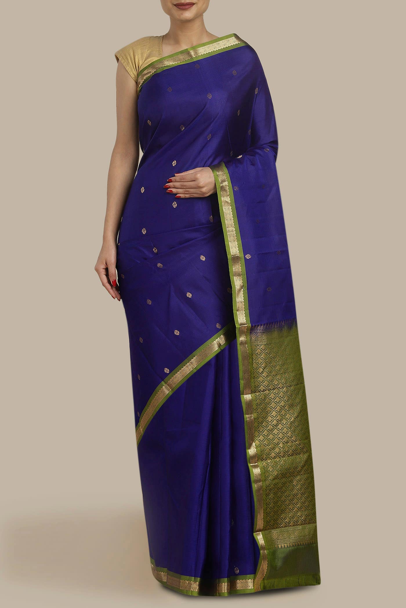 Blue Kanchipuram Silk Saree