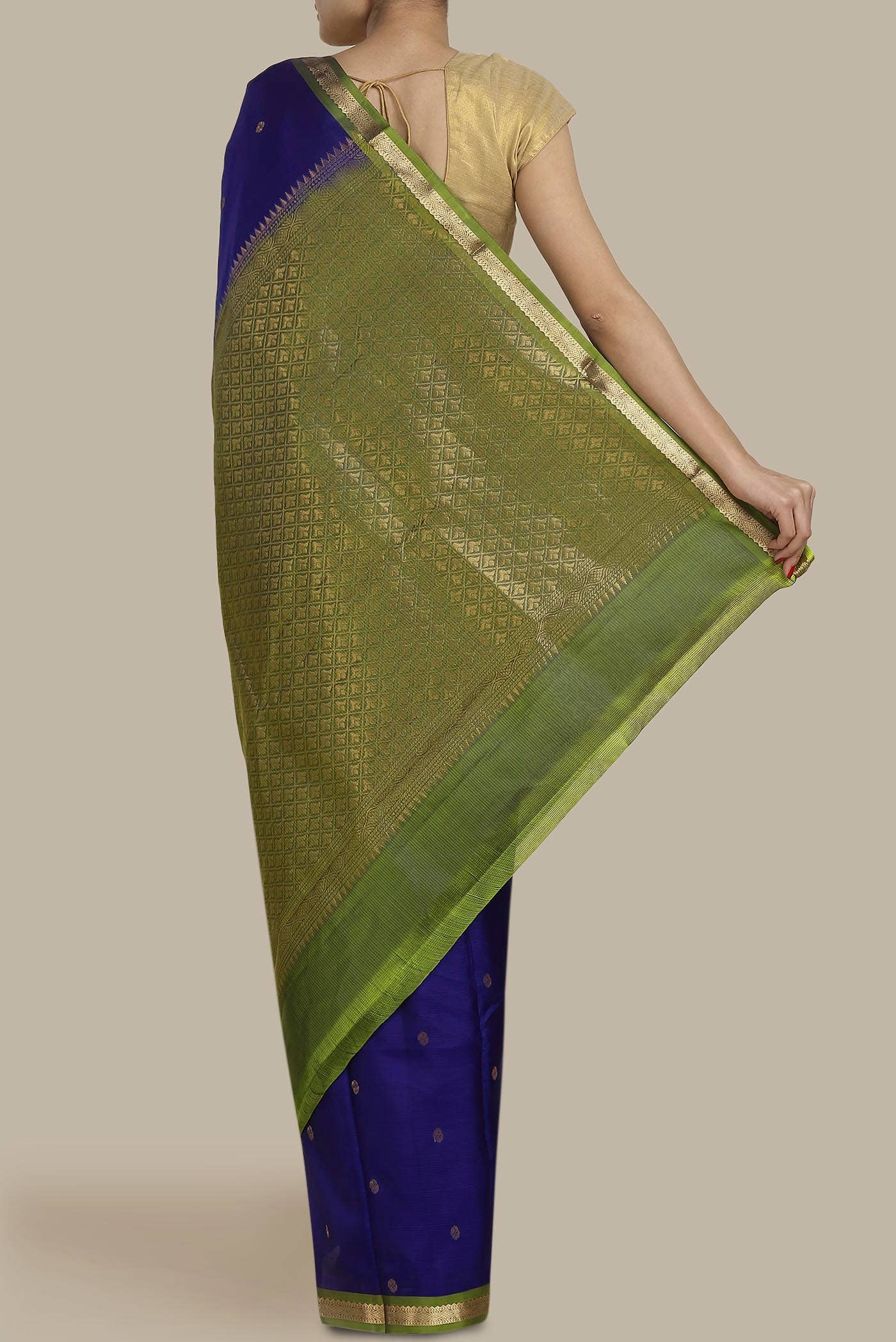 Blue Kanchipuram Silk Saree