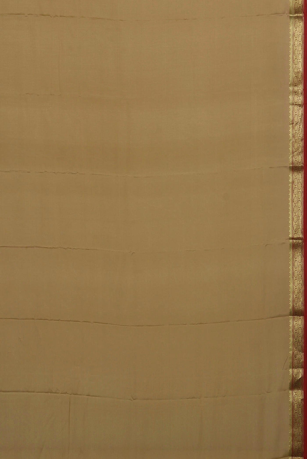 Beige Mysore Crepe Saree