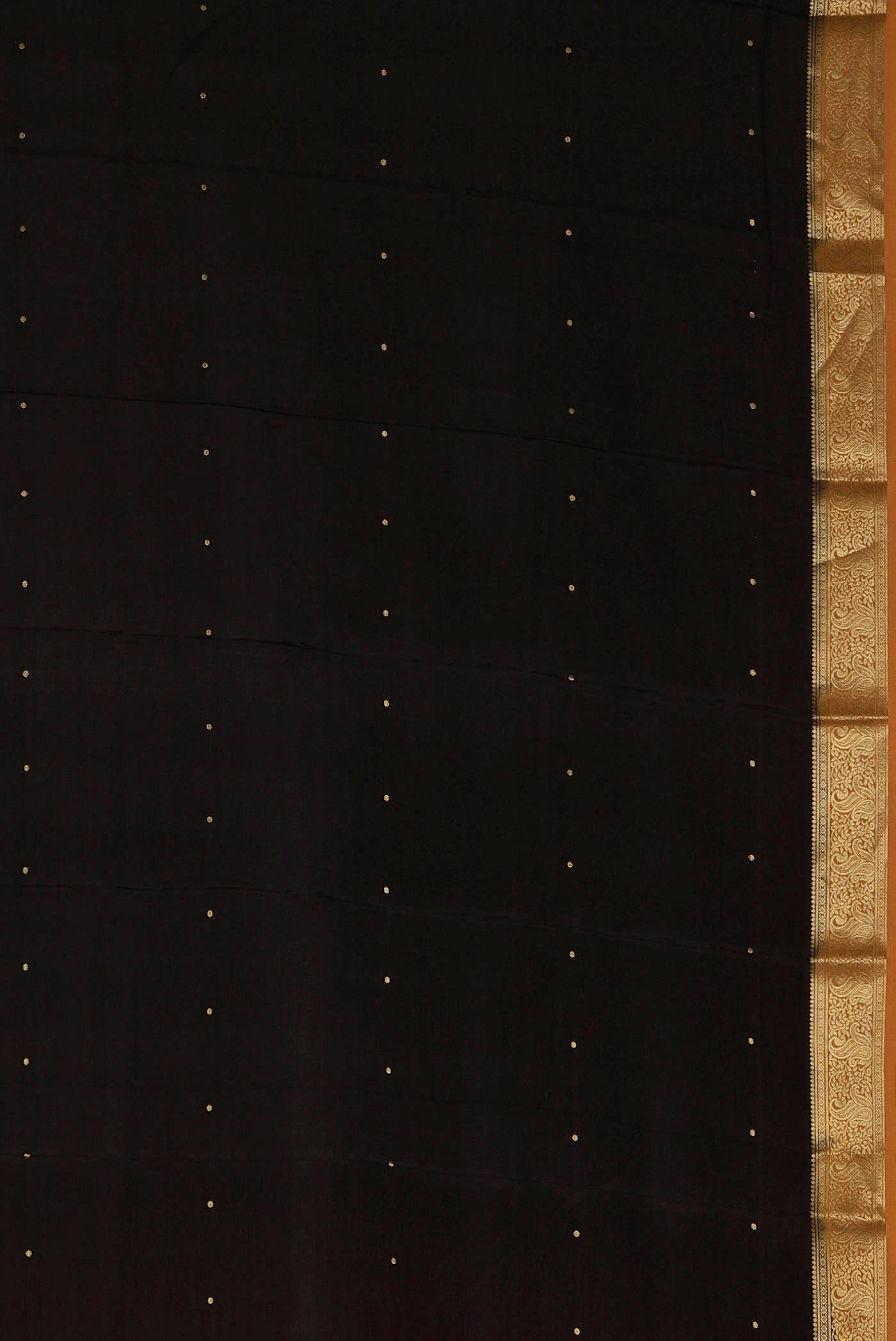 Black Mysore Crepe Saree