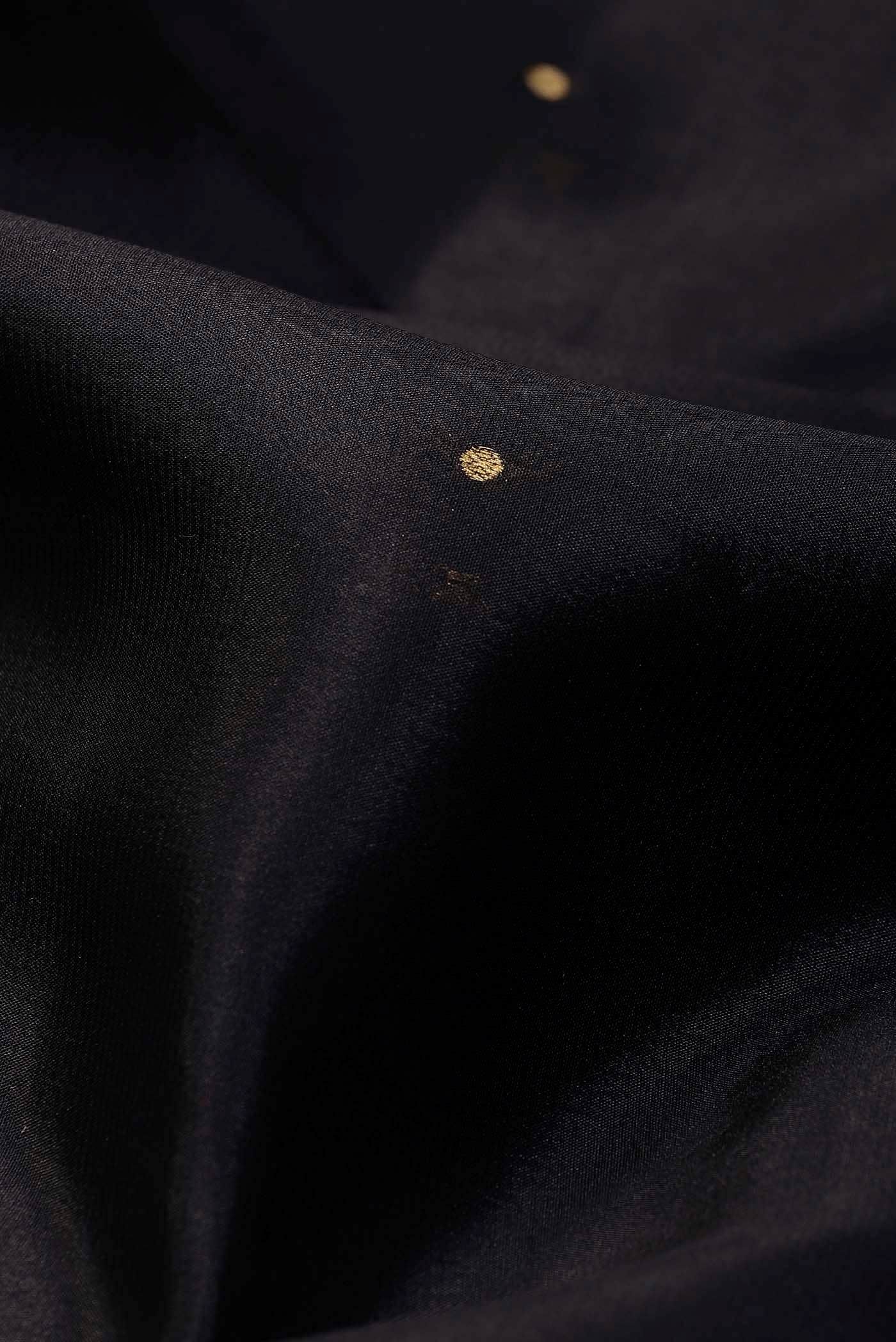 Black Mysore Crepe Saree