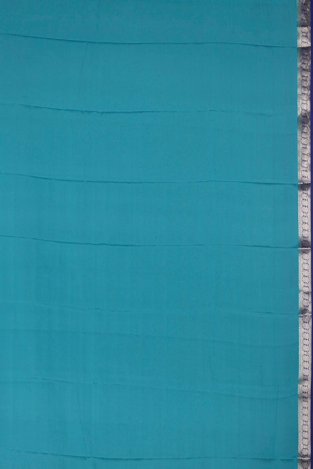 Blue Mysore Crepe Saree
