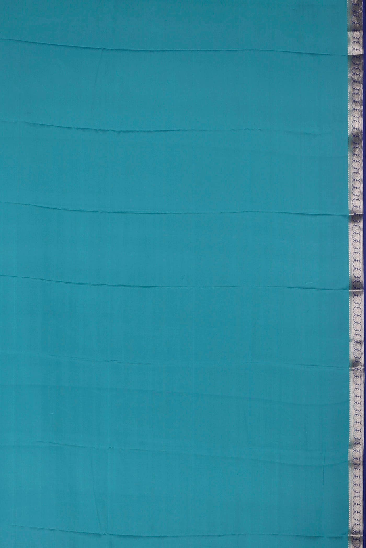 Blue Mysore Crepe Saree