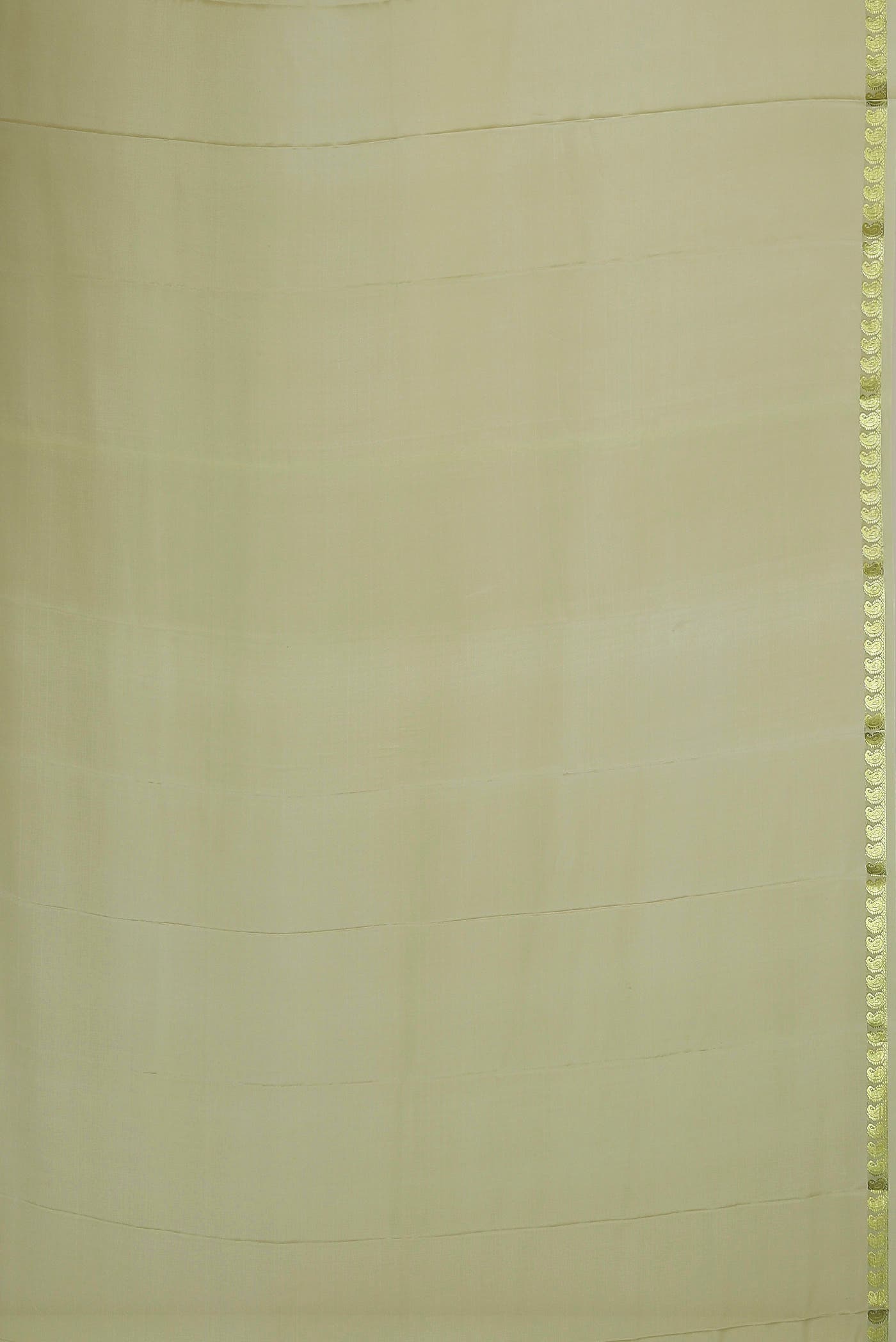 Cream Mysore Crepe Saree