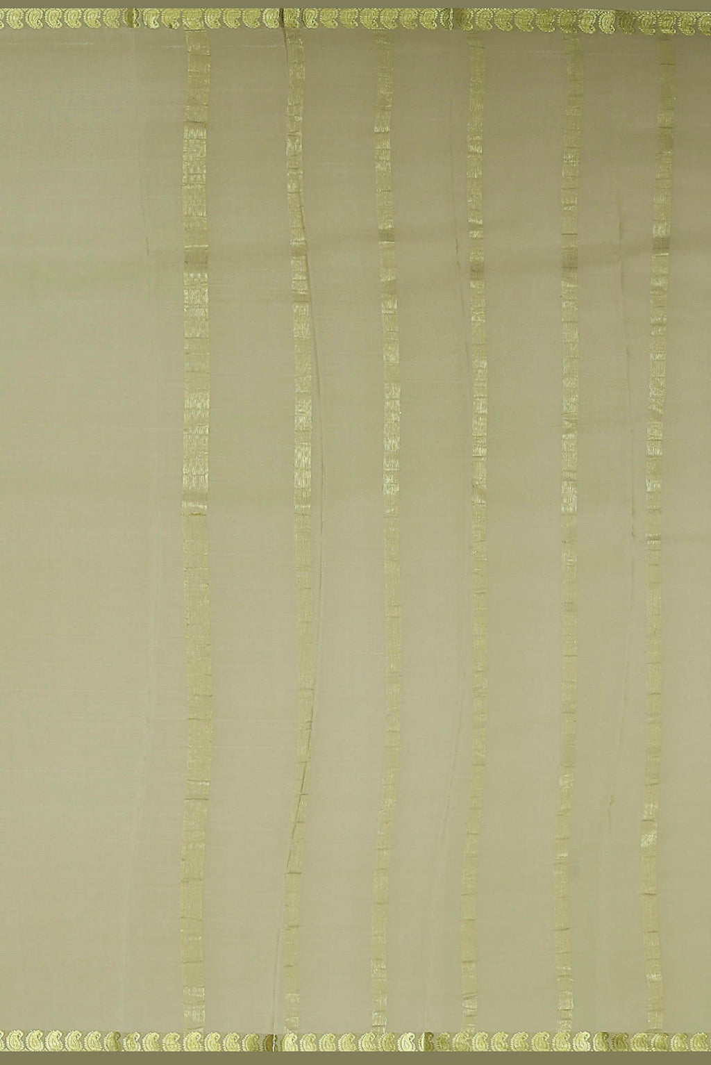 Cream Mysore Crepe Saree