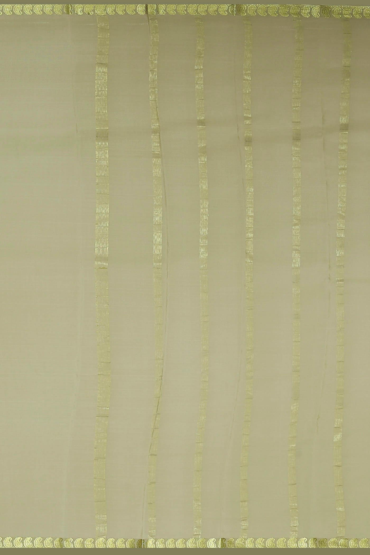 Cream Mysore Crepe Saree