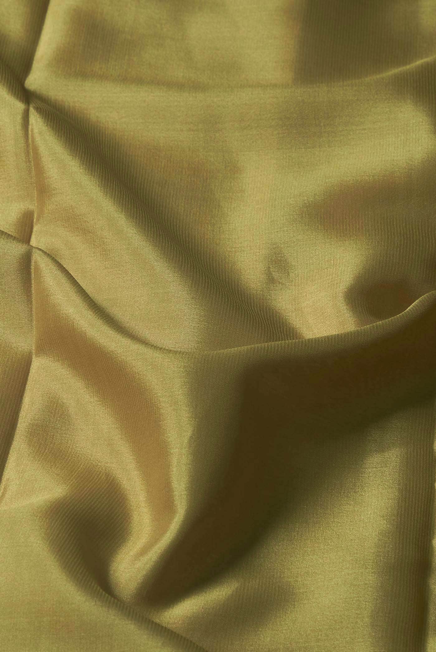 Green Mysore Crepe Saree
