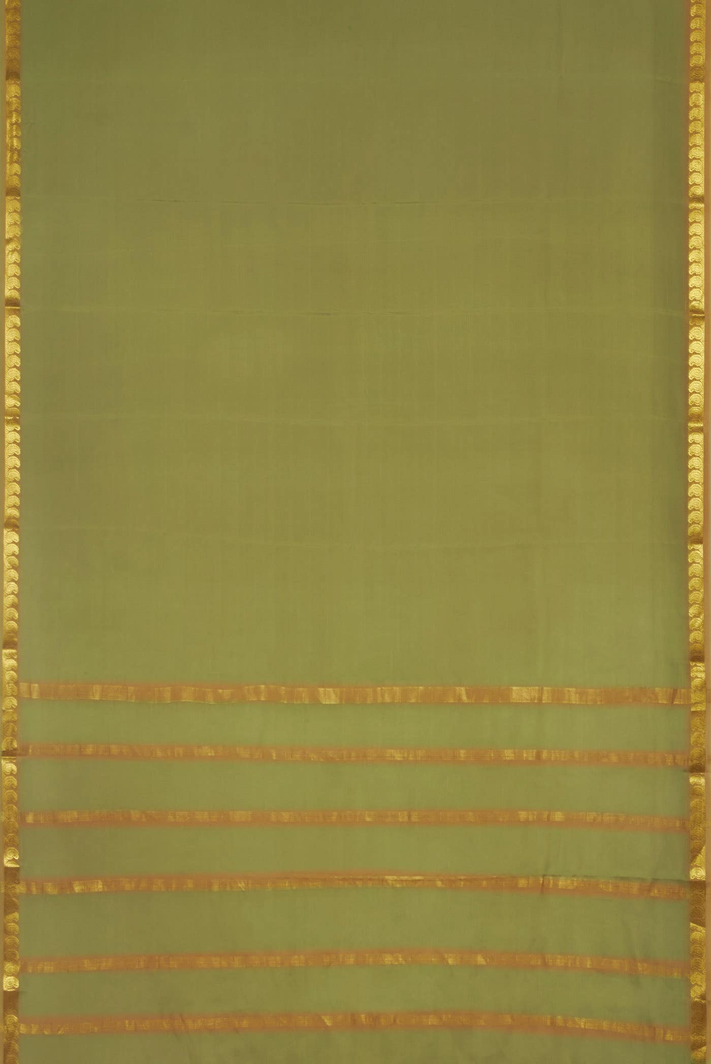 Green Mysore Crepe Saree