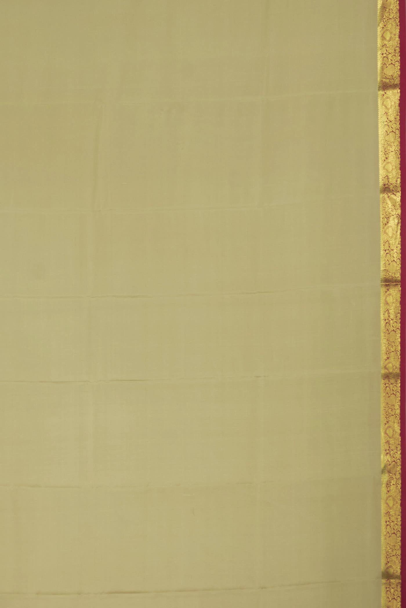 Cream Mysore Crepe Saree