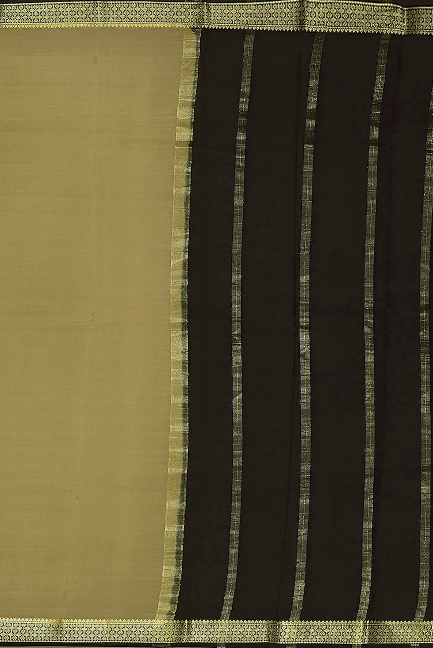 Beige Mysore Crepe Saree
