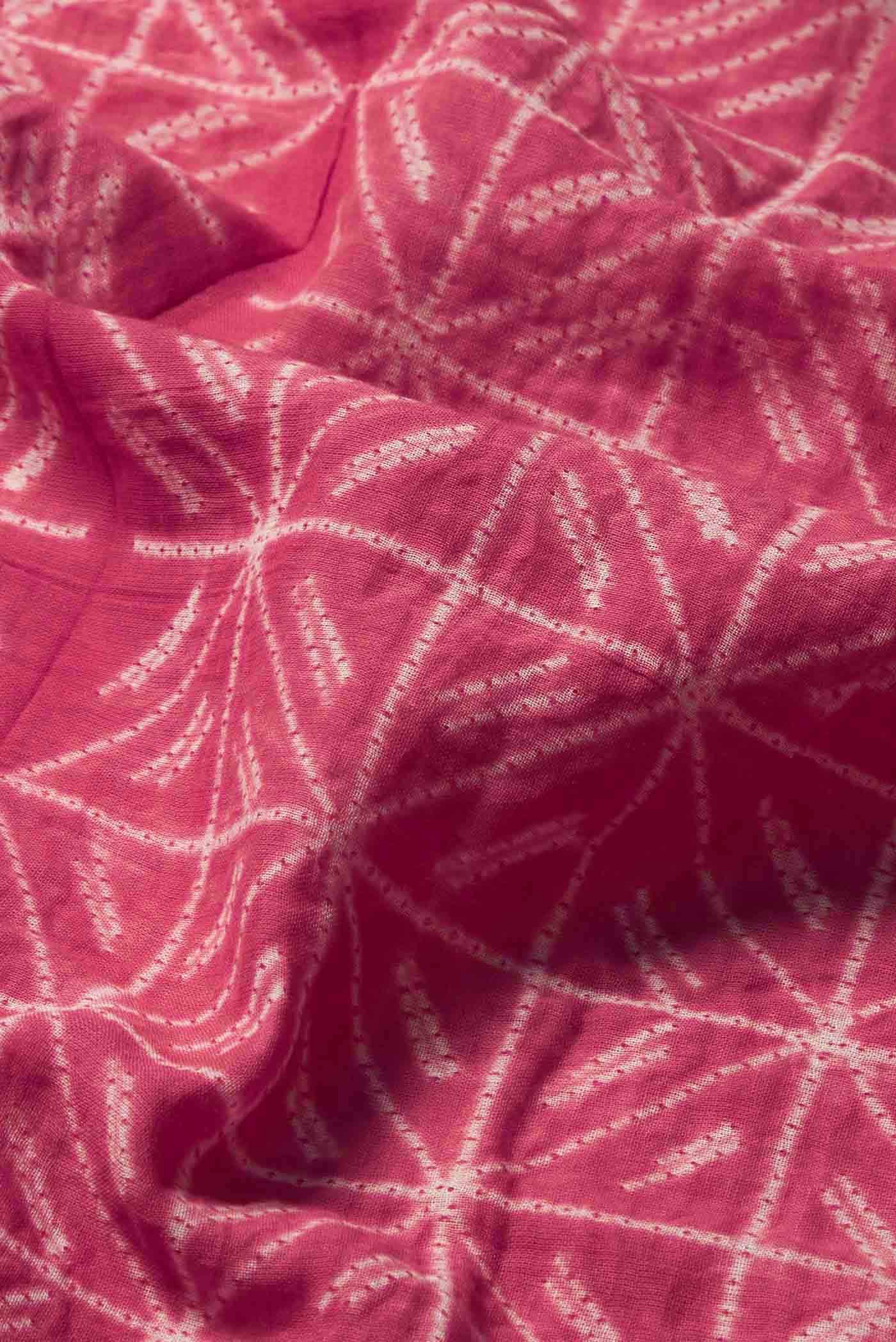 Pink Chanderi Silk Cotton Saree