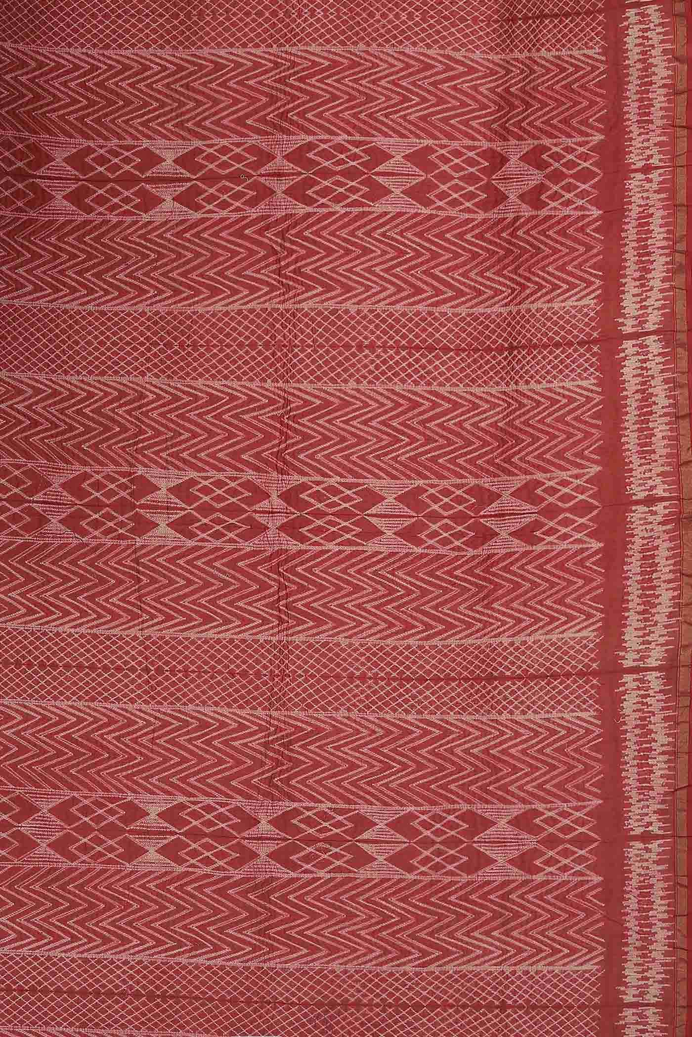 Red Chanderi Silk Cotton Saree