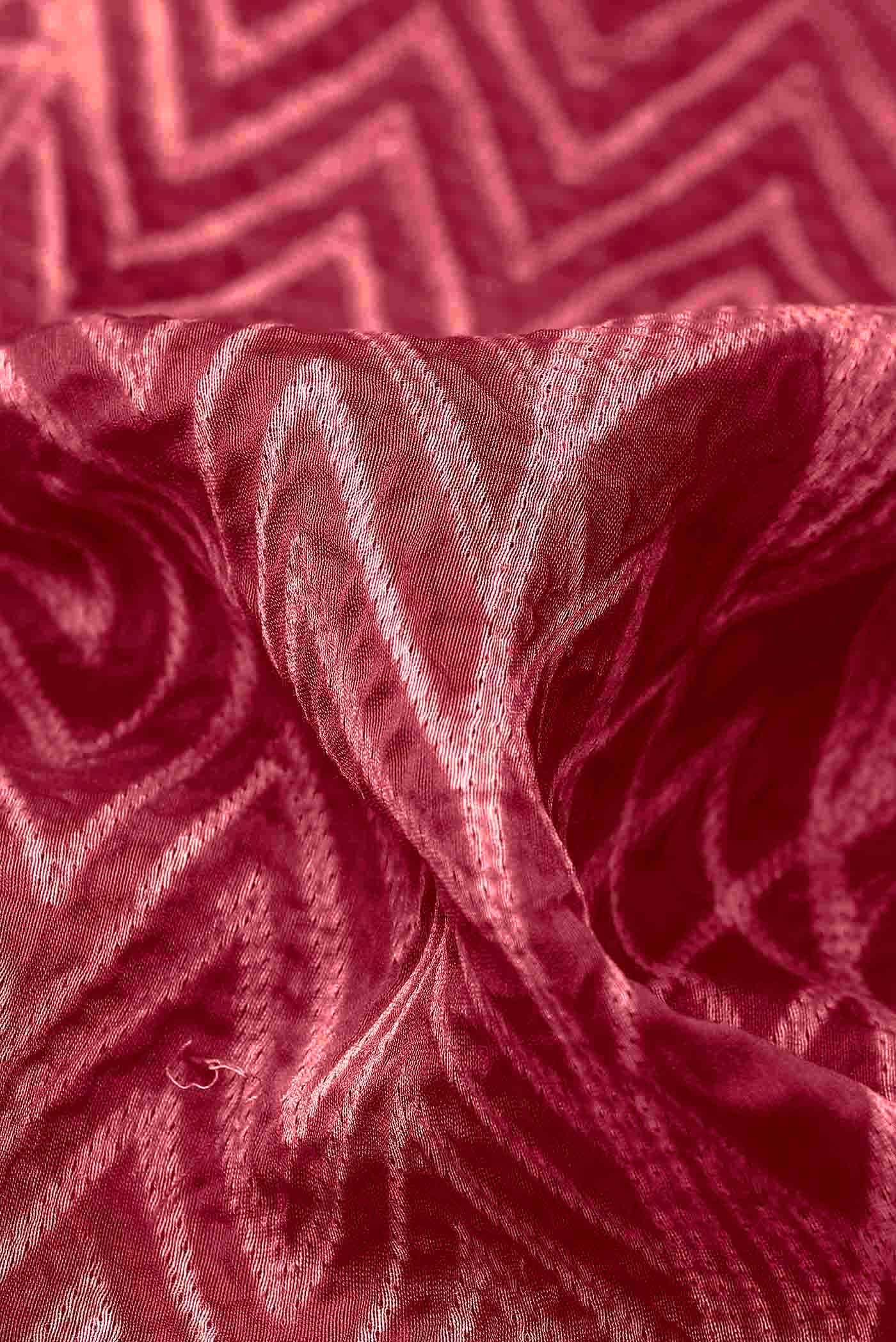 Red Chanderi Silk Cotton Saree