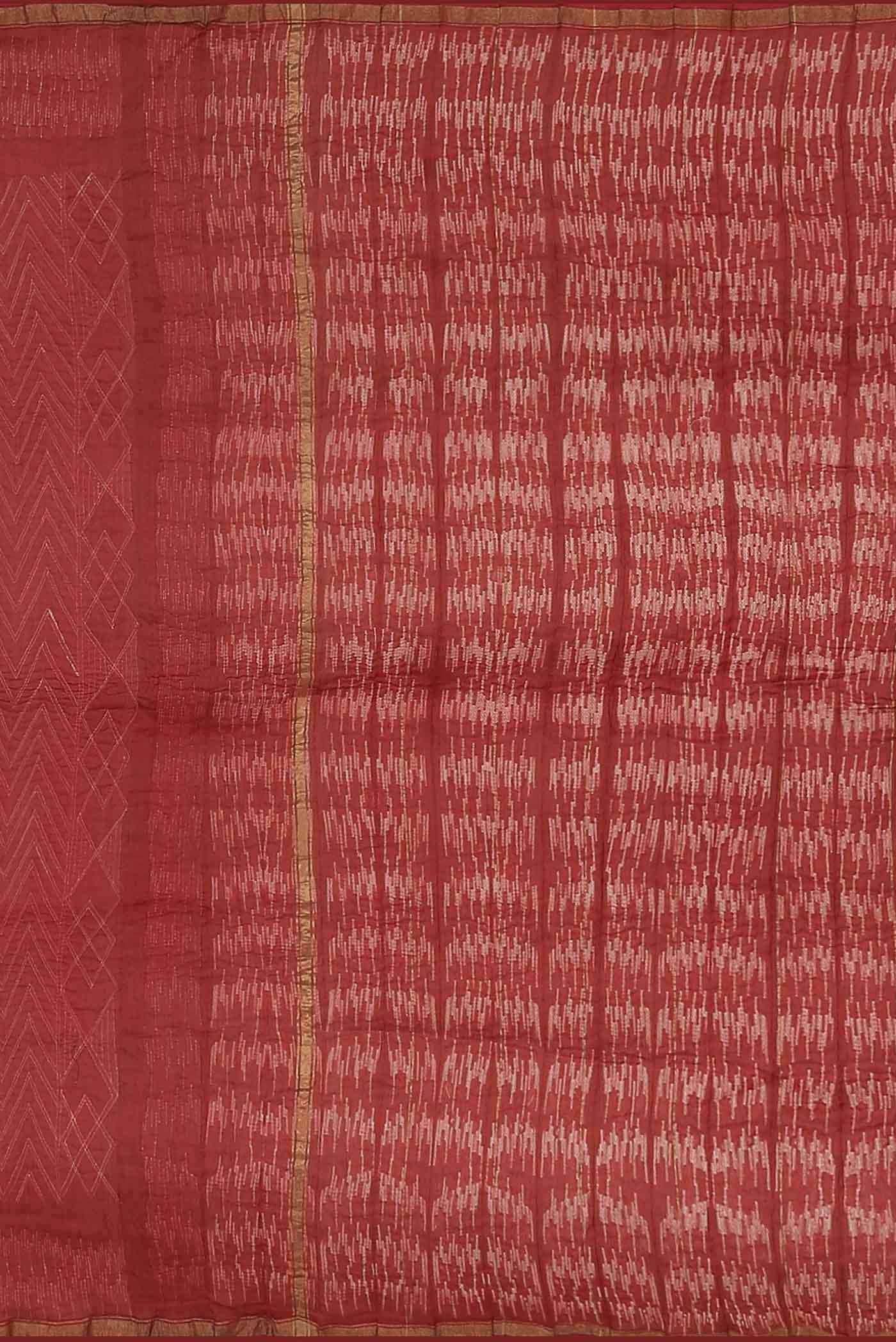 Red Chanderi Silk Cotton Saree