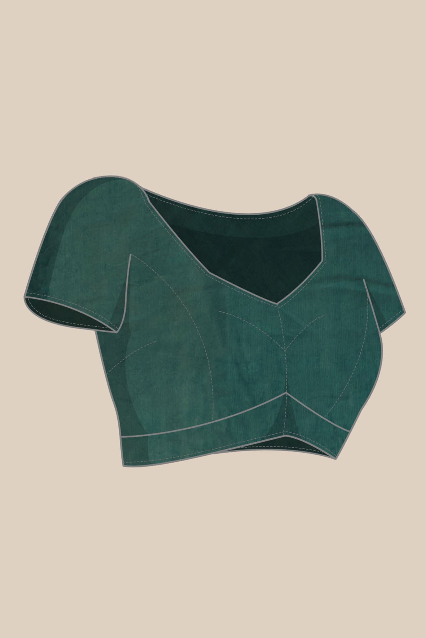 Green Chanderi Silk Cotton Saree
