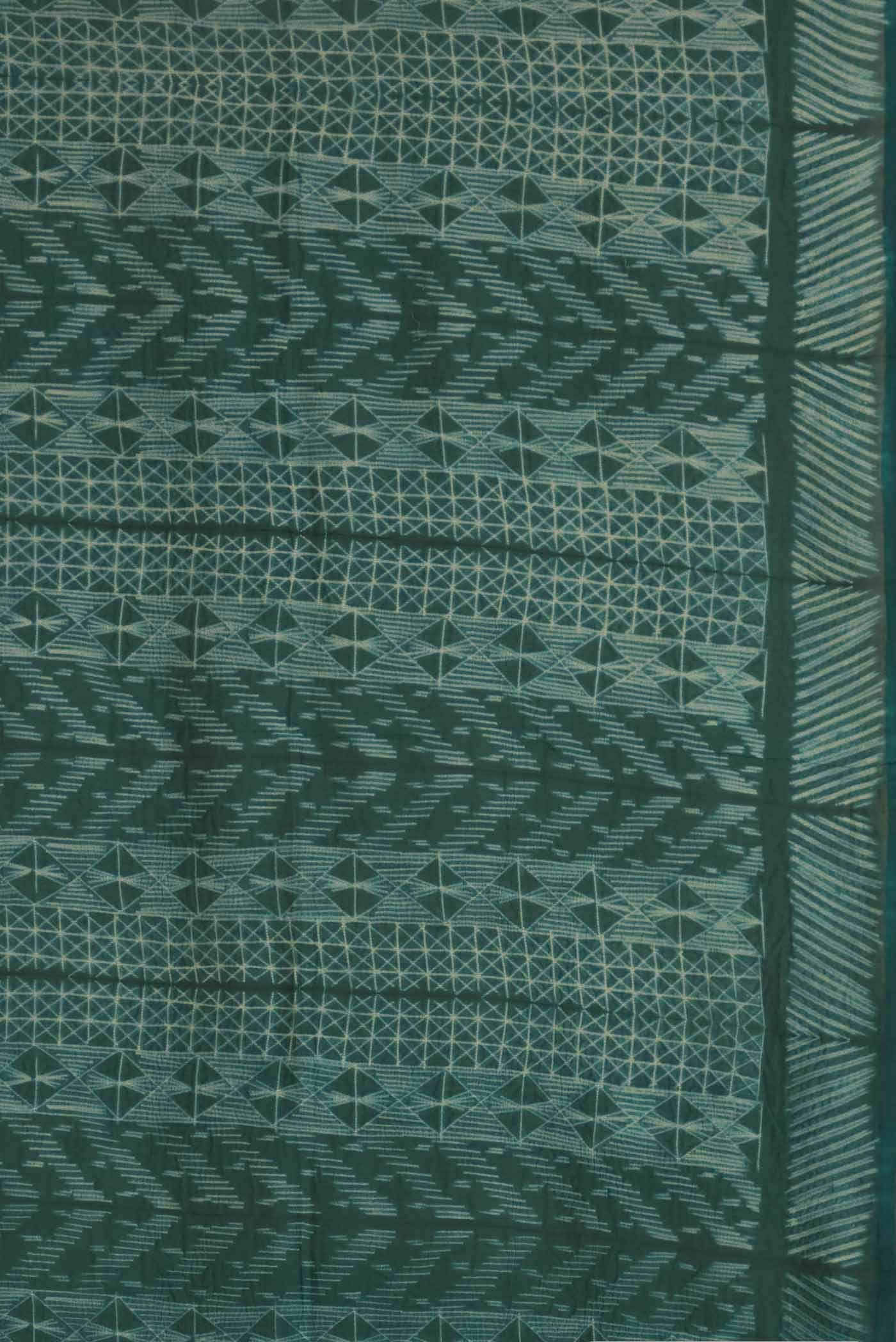 Green Chanderi Silk Cotton Saree