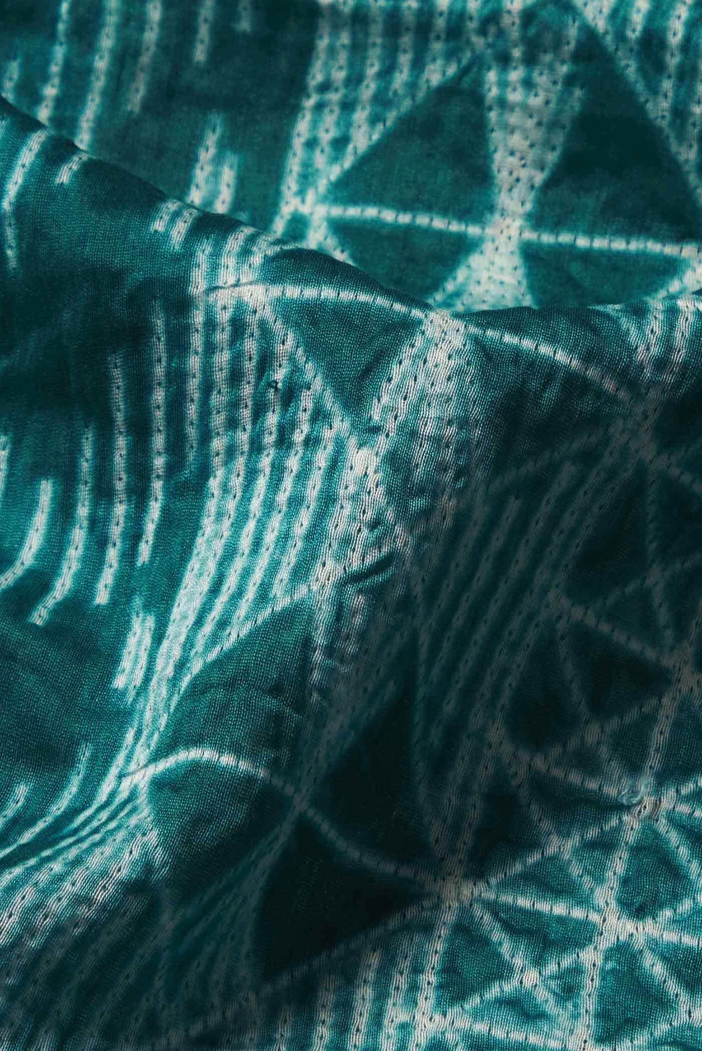 Green Chanderi Silk Cotton Saree