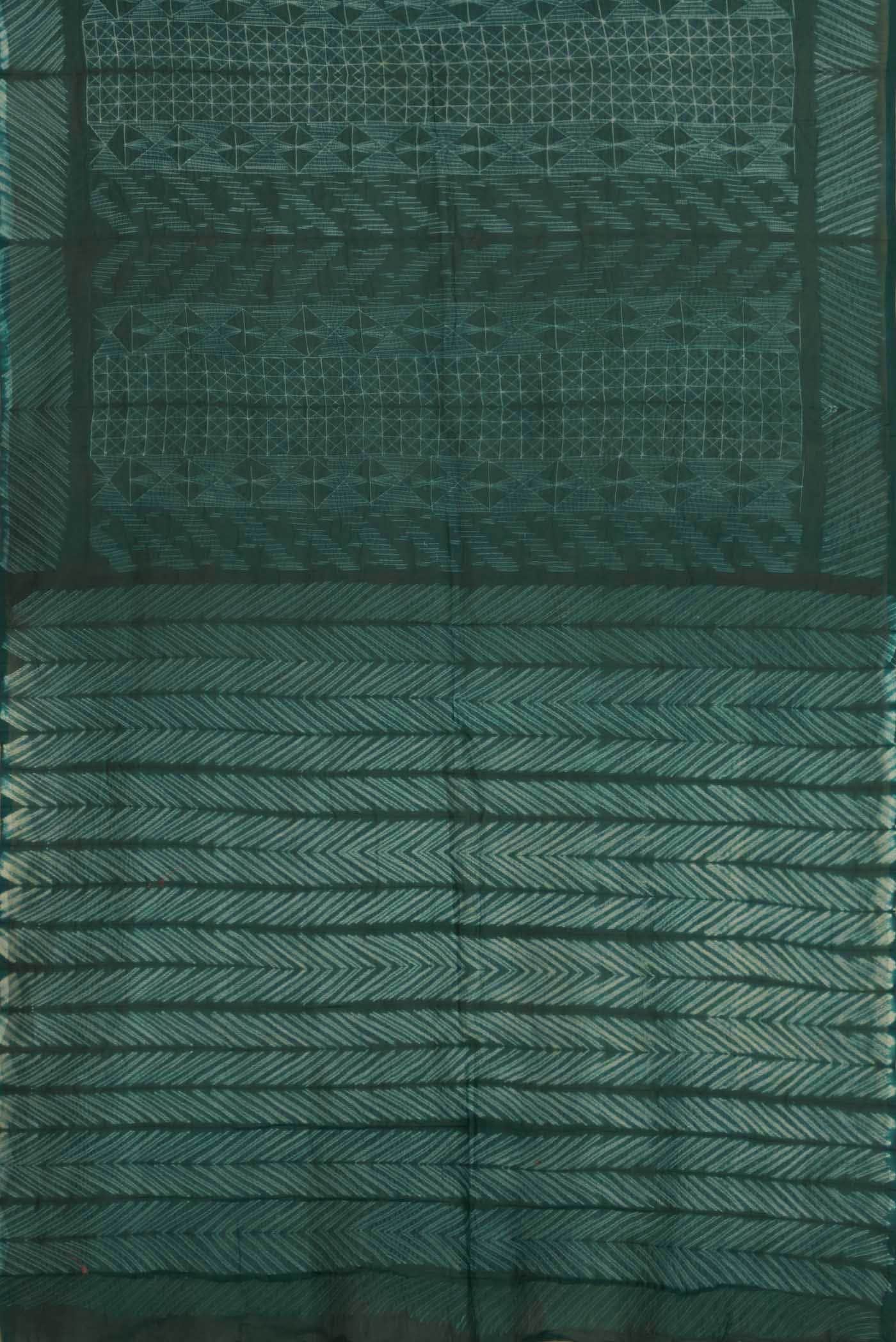 Green Chanderi Silk Cotton Saree