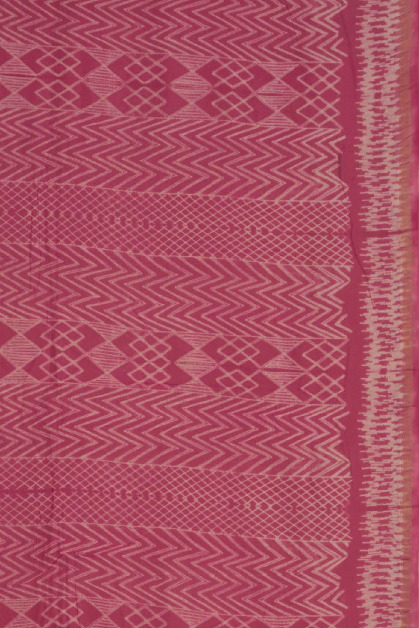 Pink Chanderi Silk Cotton Saree