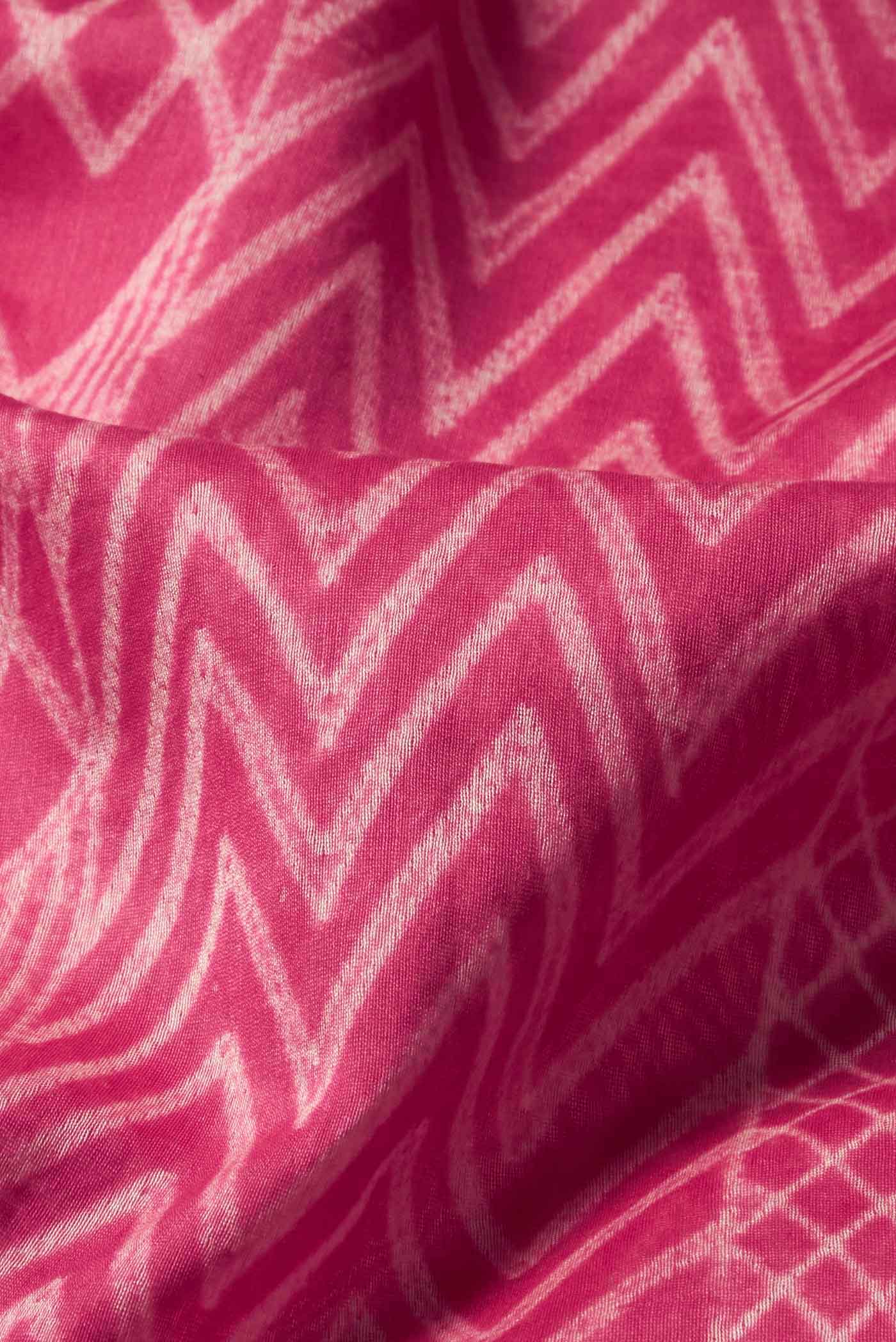 Pink Chanderi Silk Cotton Saree