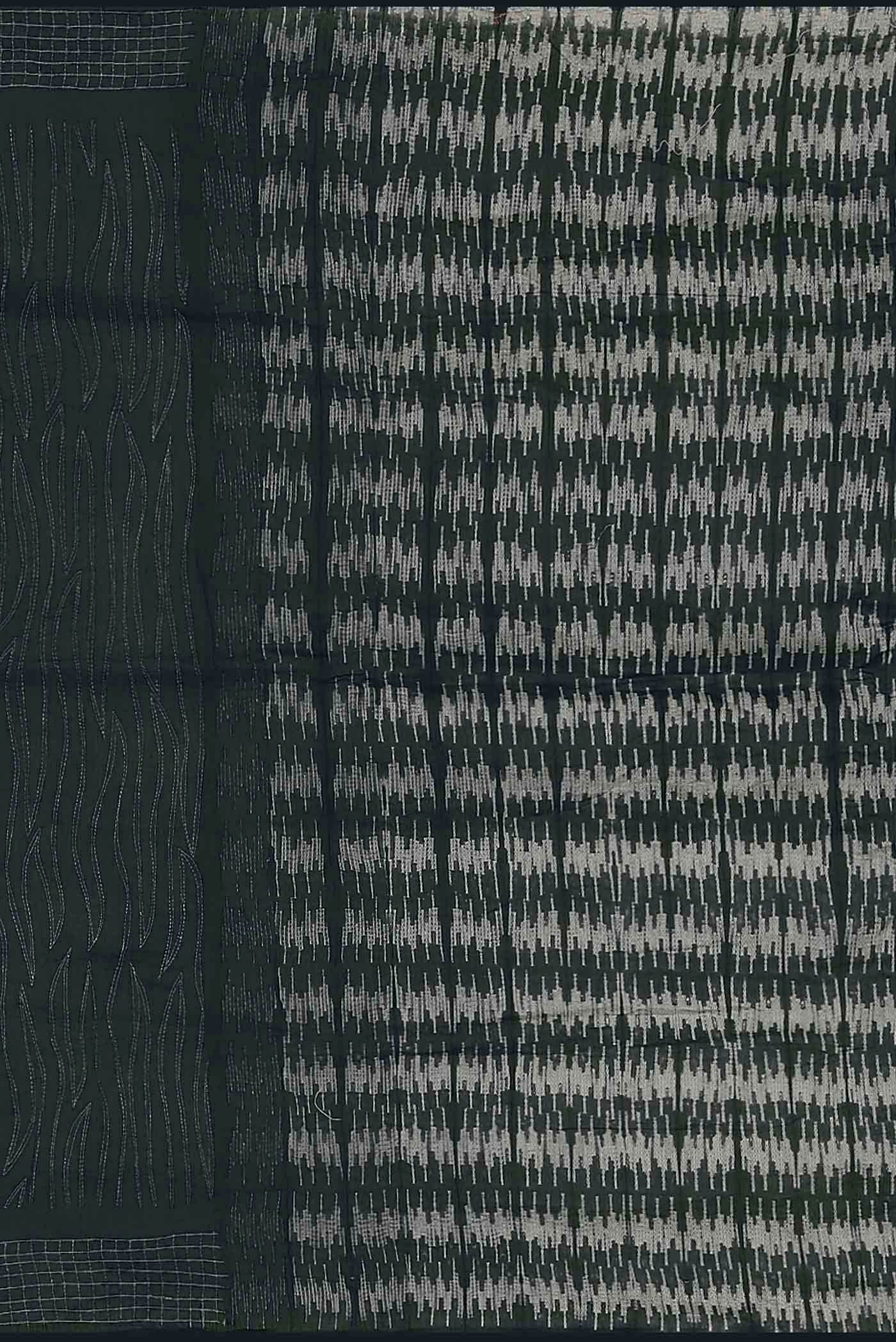 Black Chanderi Silk Cotton Saree