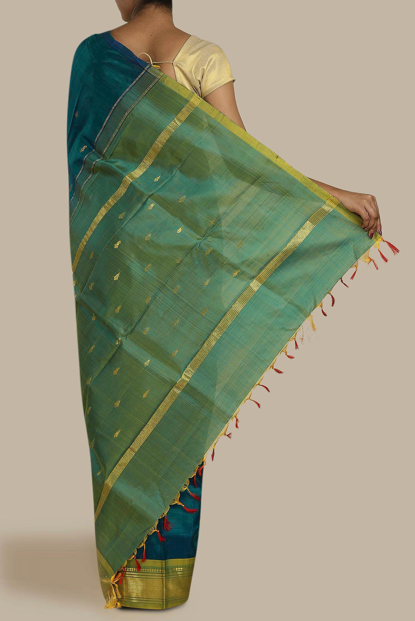 Blue Kanchipuram Silk Saree