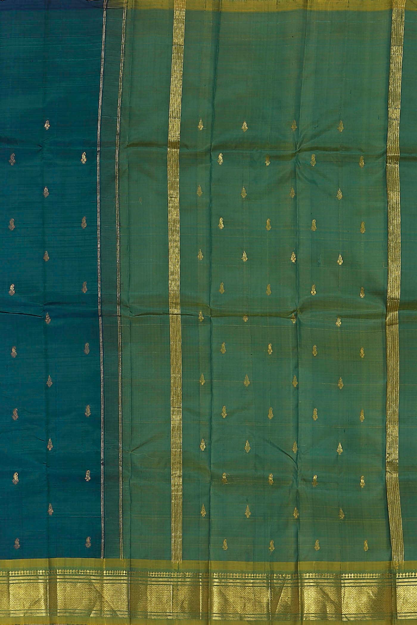 Blue Kanchipuram Silk Saree