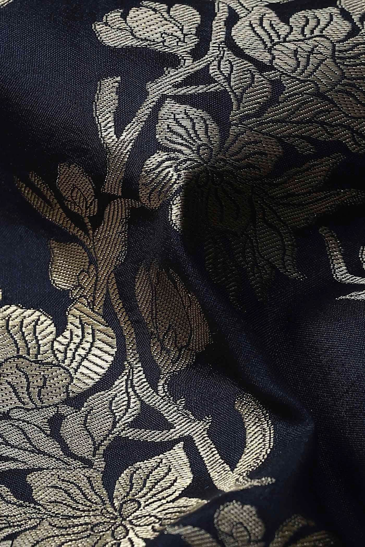 Black Banarasi Silk Saree