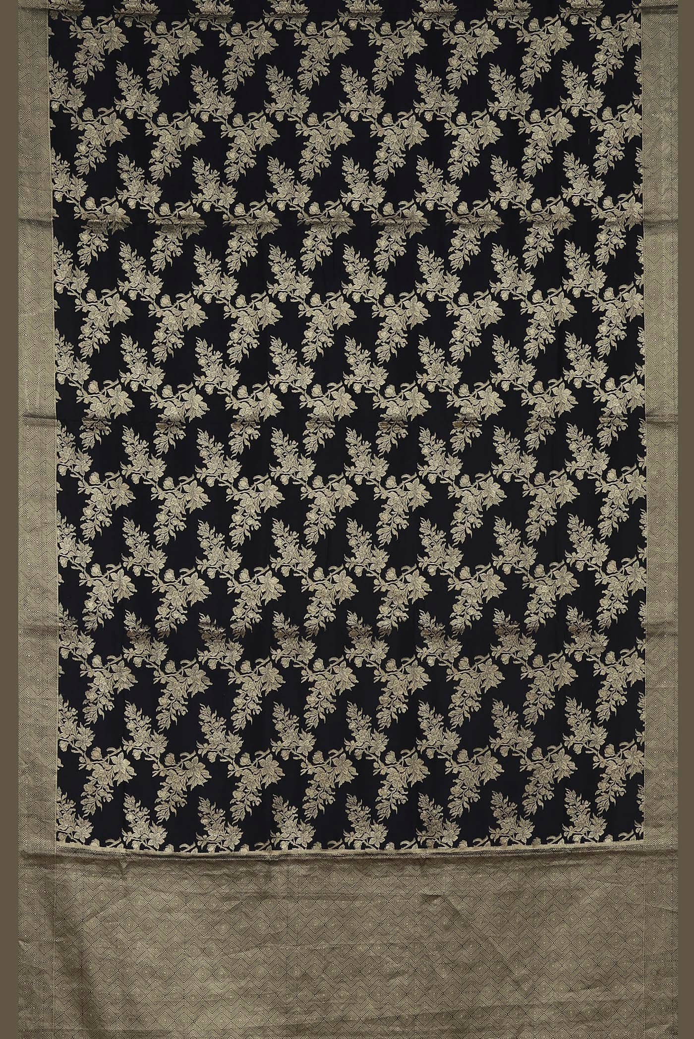 Black Banarasi Silk Saree