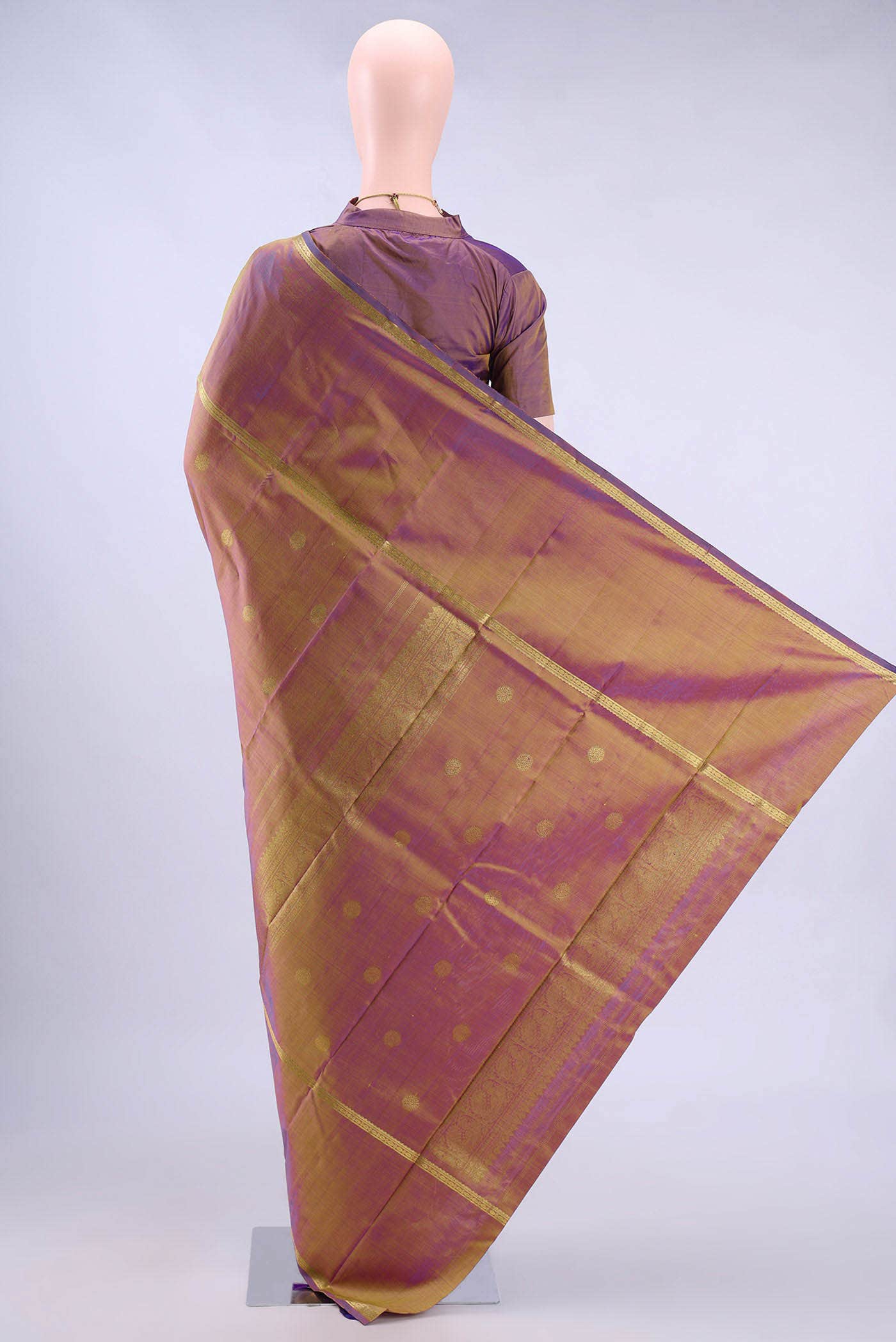 no Dual Tone Kanchipuram Silk Saree