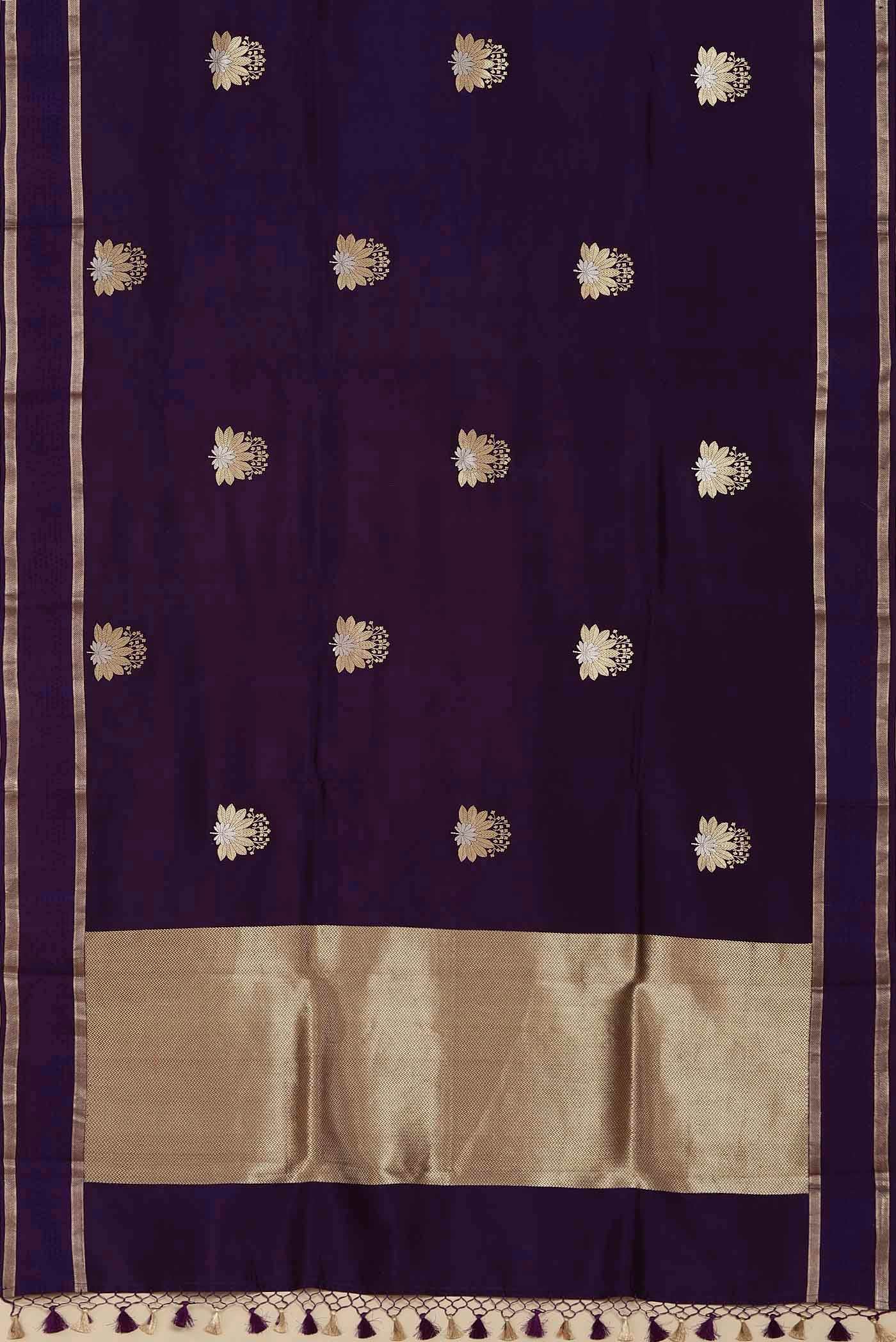 Blue Banarasi Silk Saree