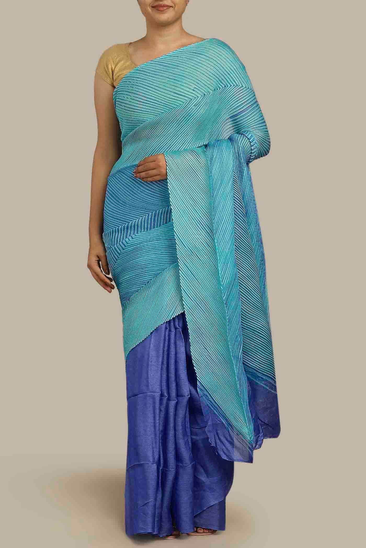 Multi Tussar Silk Saree
