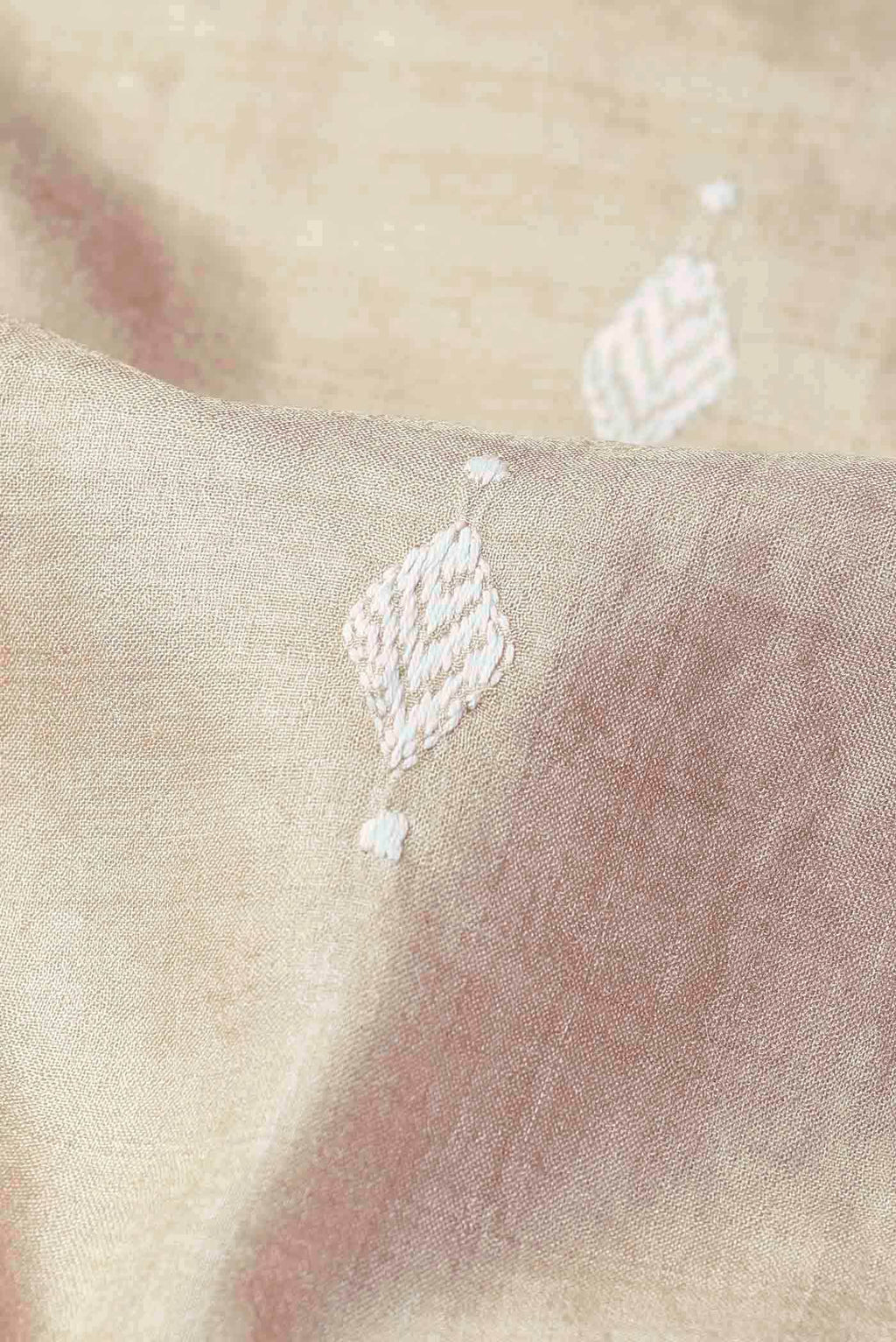 Cream Tussar Silk Saree