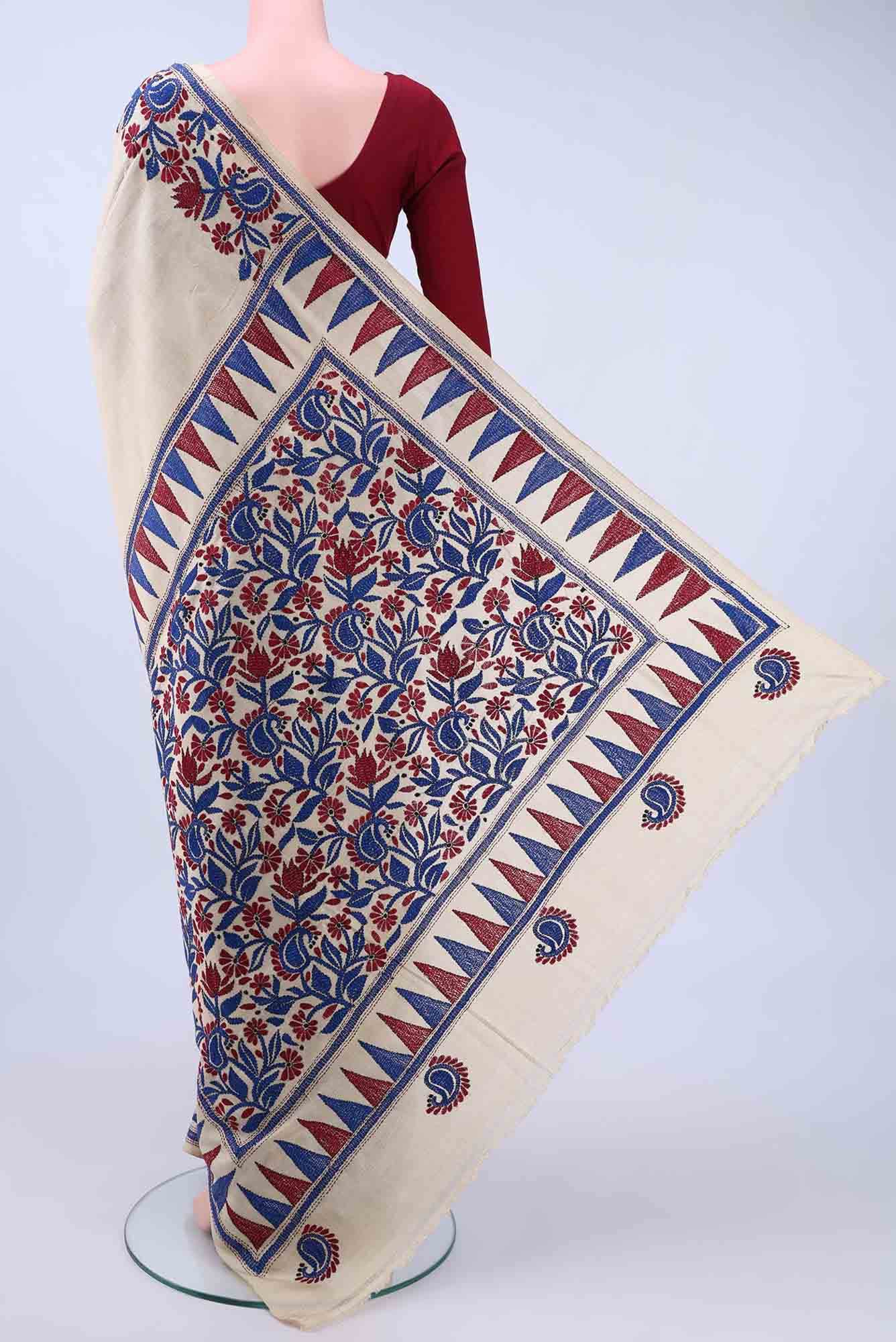 Beige Tussar Saree