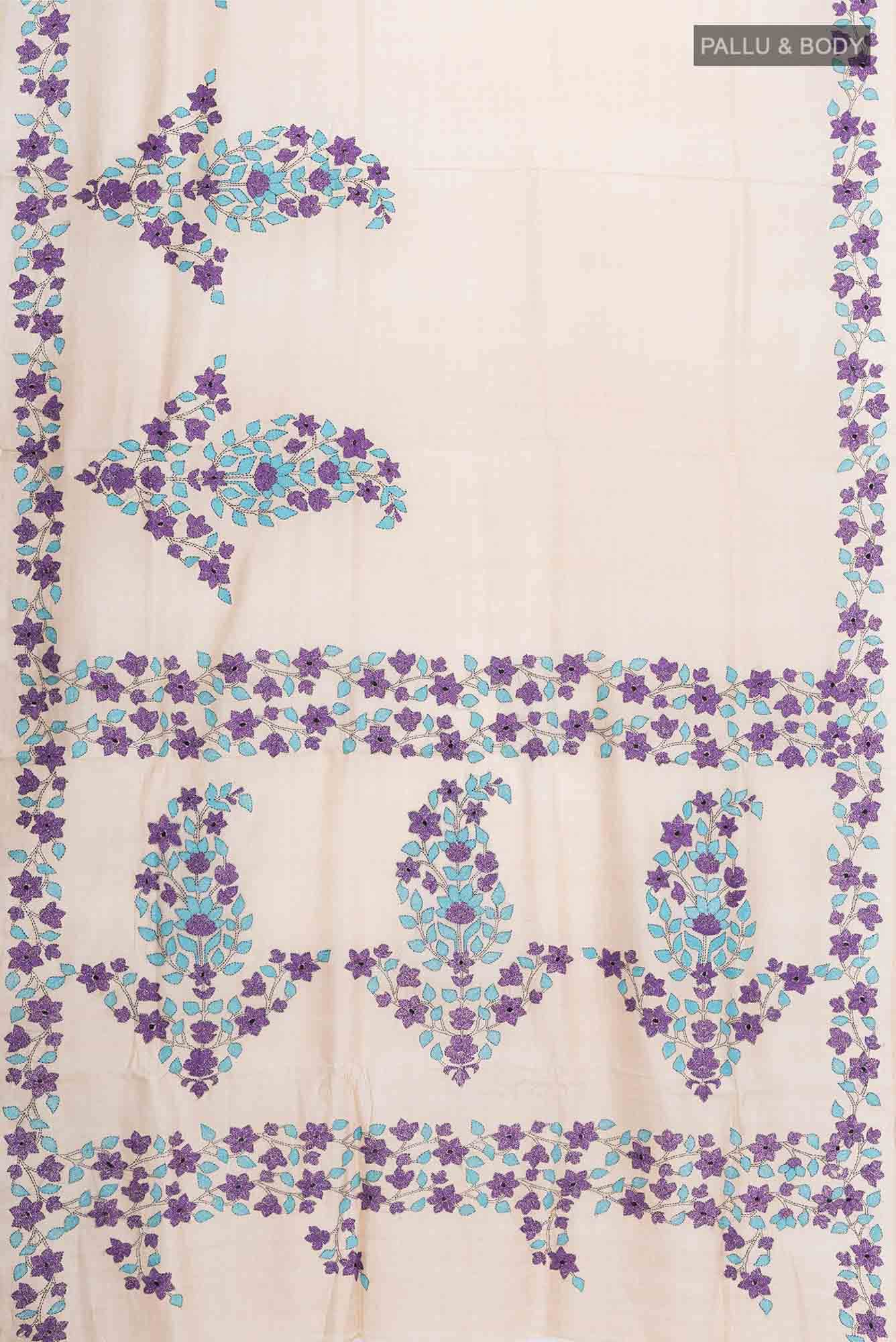 Beige Tussar Saree