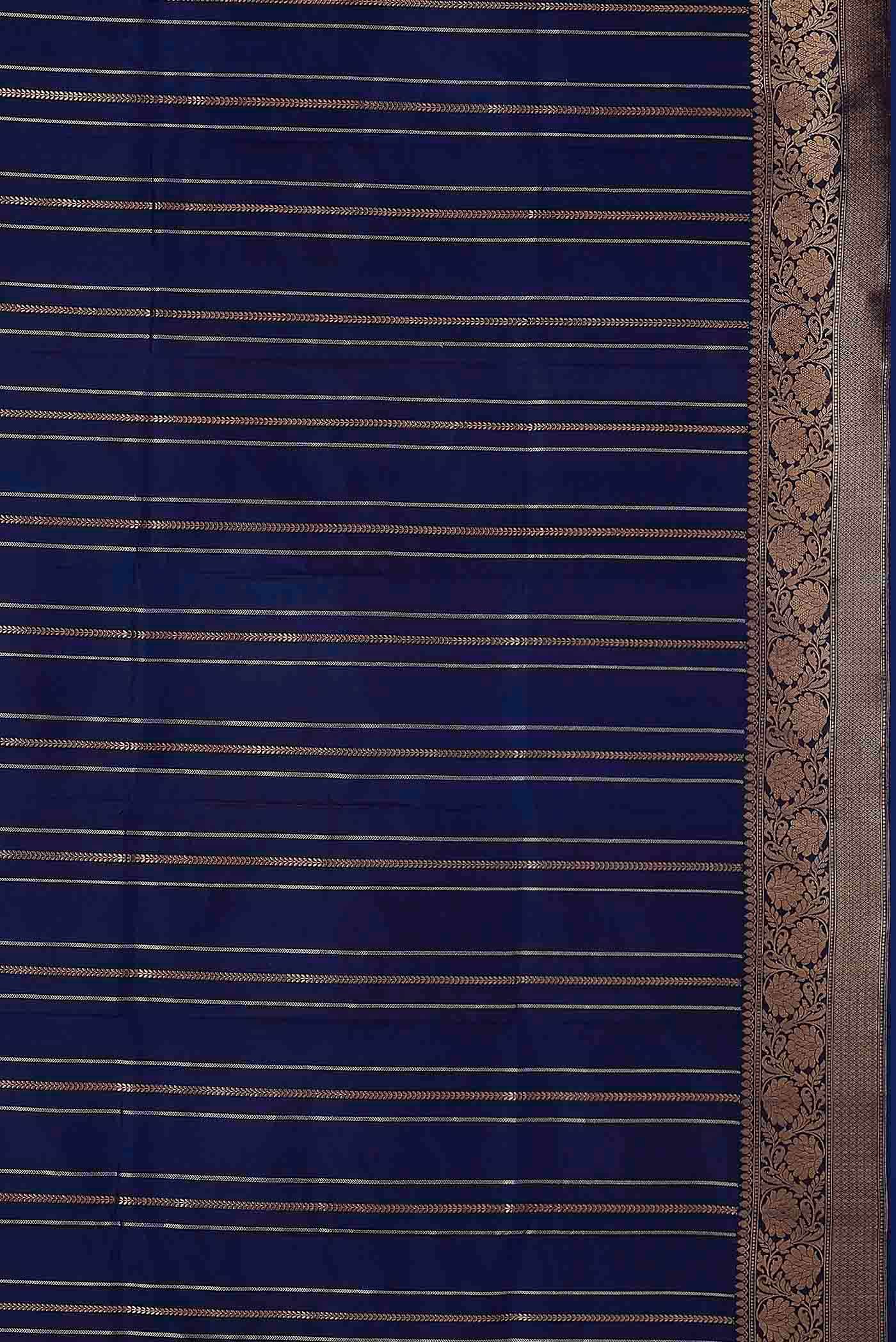 Blue Banarasi Katan Silk Saree