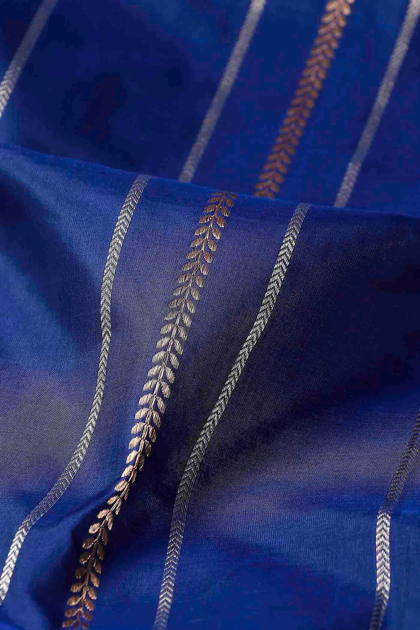 Blue Banarasi Katan Silk Saree