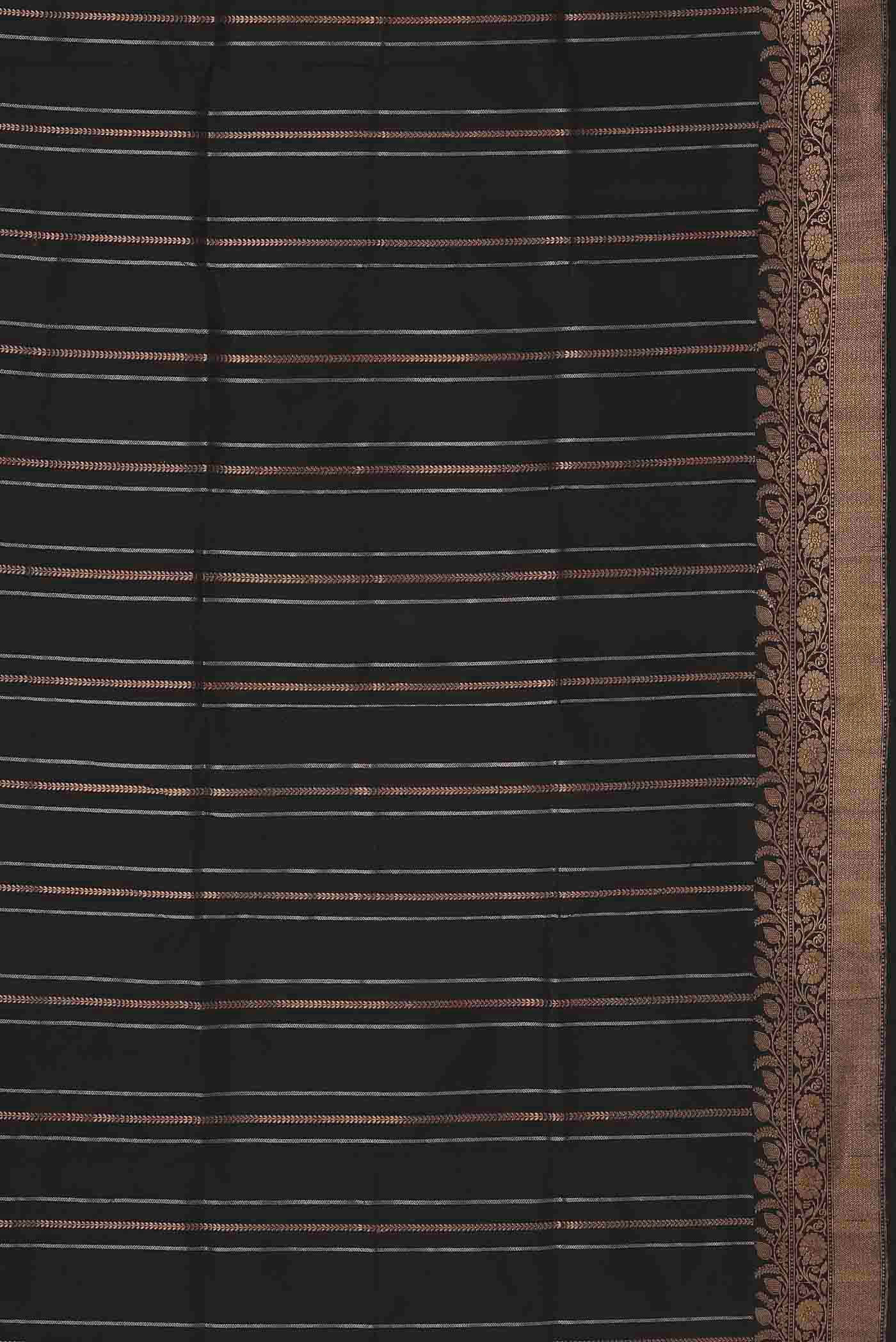 Black Banarasi Katan Silk Saree