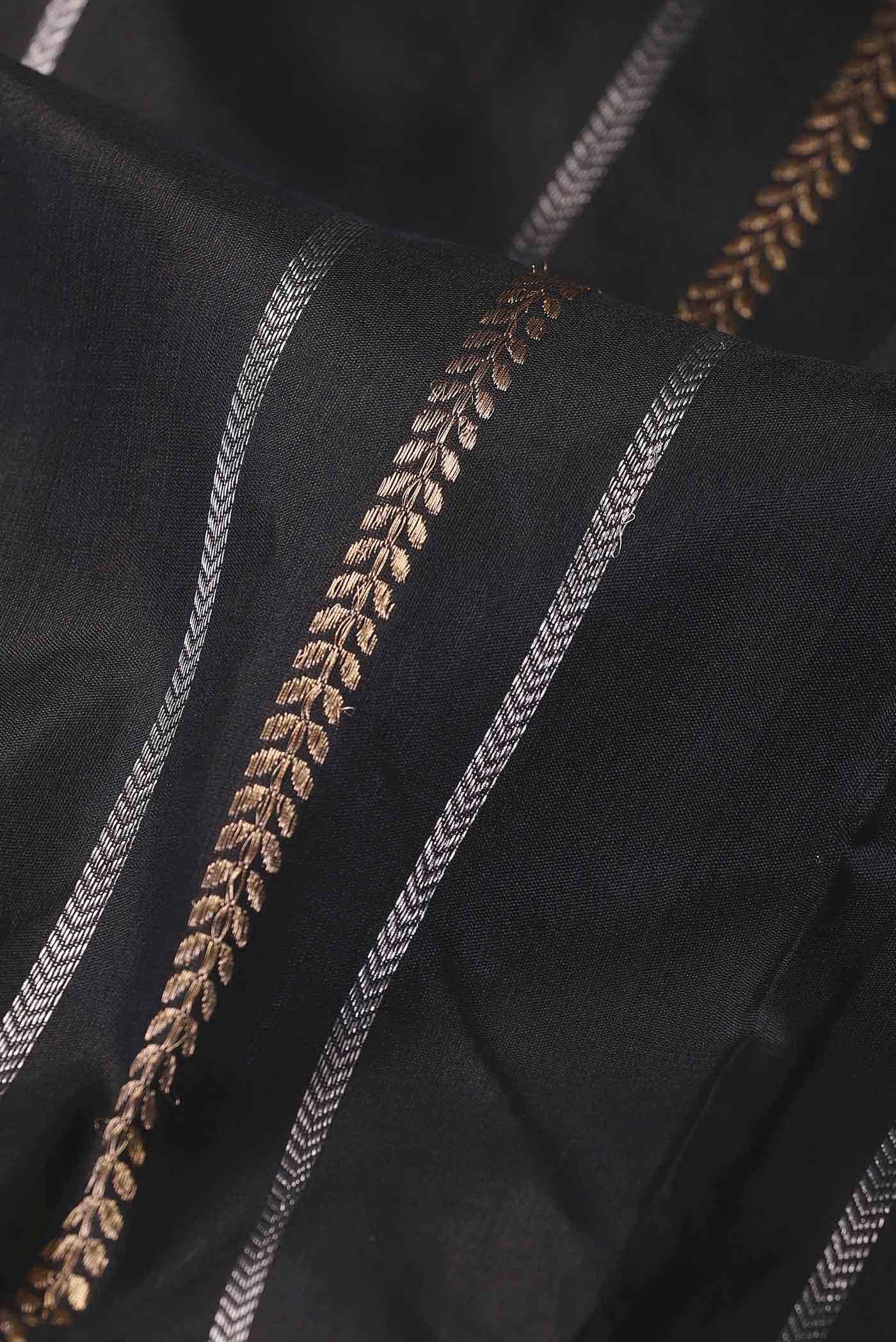 Black Banarasi Katan Silk Saree