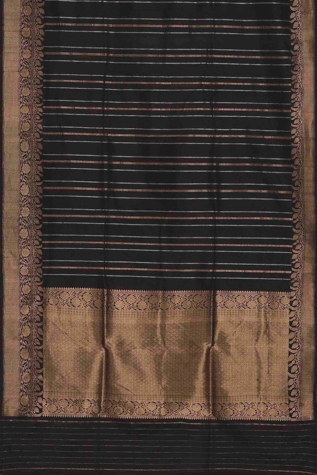 Black Banarasi Katan Silk Saree