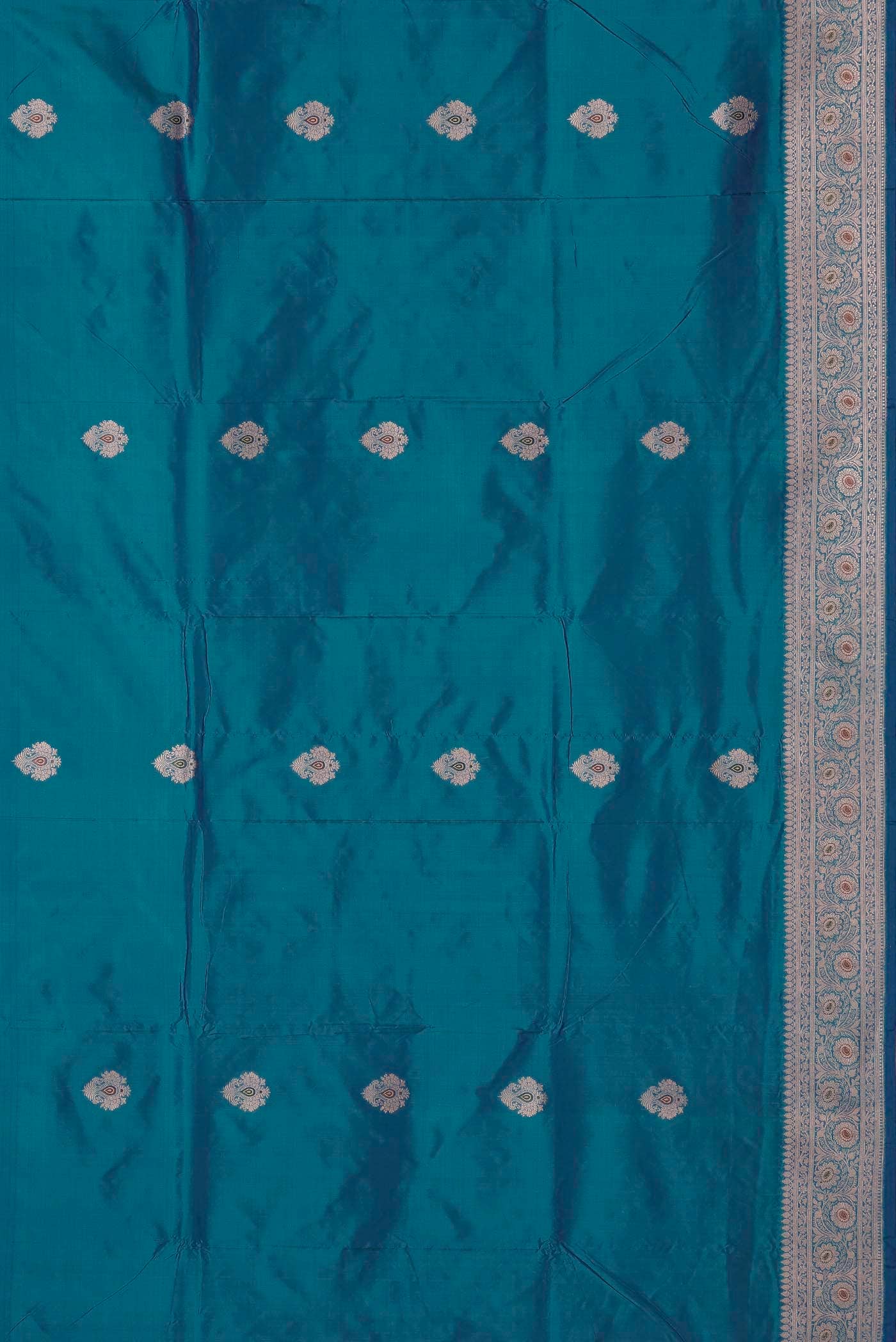 Blue Banarasi Katan Silk Saree