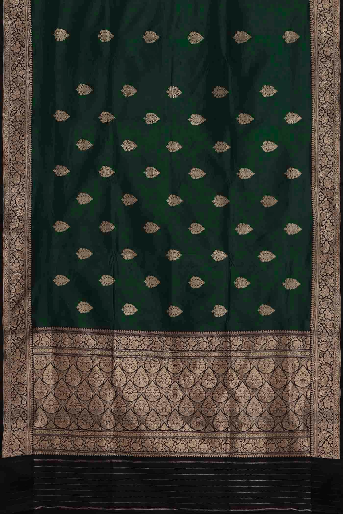 Green Banarasi Katan Silk Saree