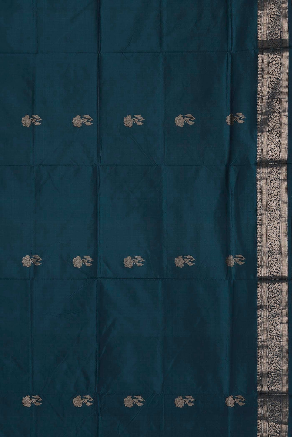 Blue Banarasi Katan Silk Saree