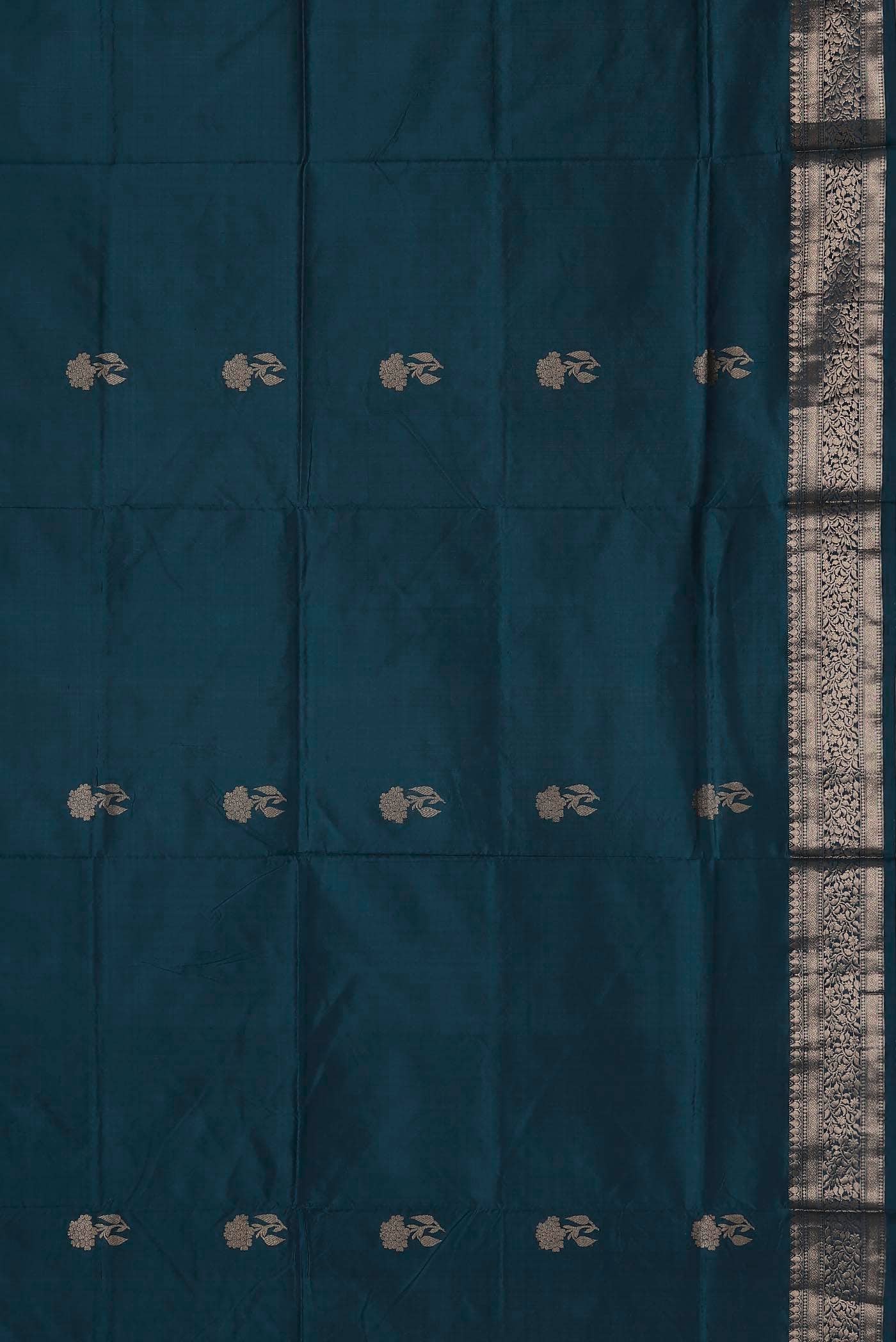 Blue Banarasi Katan Silk Saree